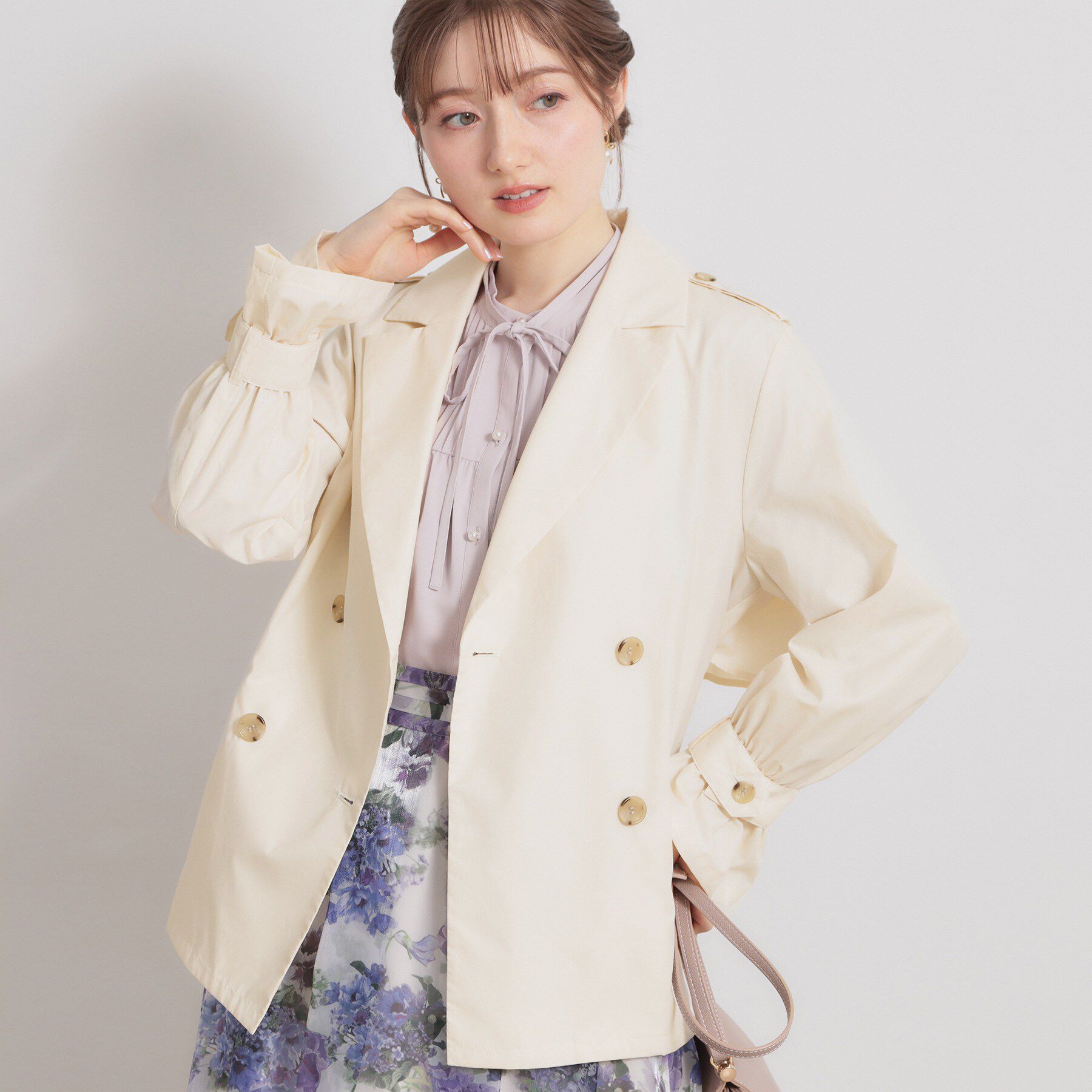 Couture broach「【撥水・洗える】ハーフ トレンチコート」|トレンチコート|