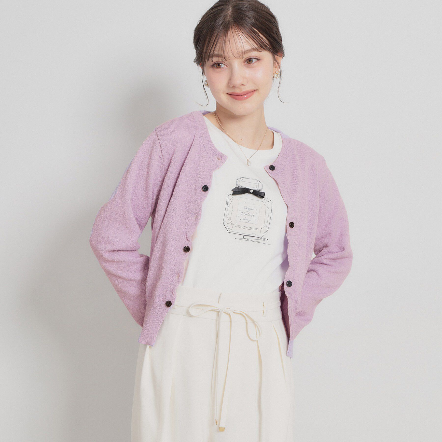 Couture broach「クロスボタンカーディガン」|カーディガン|