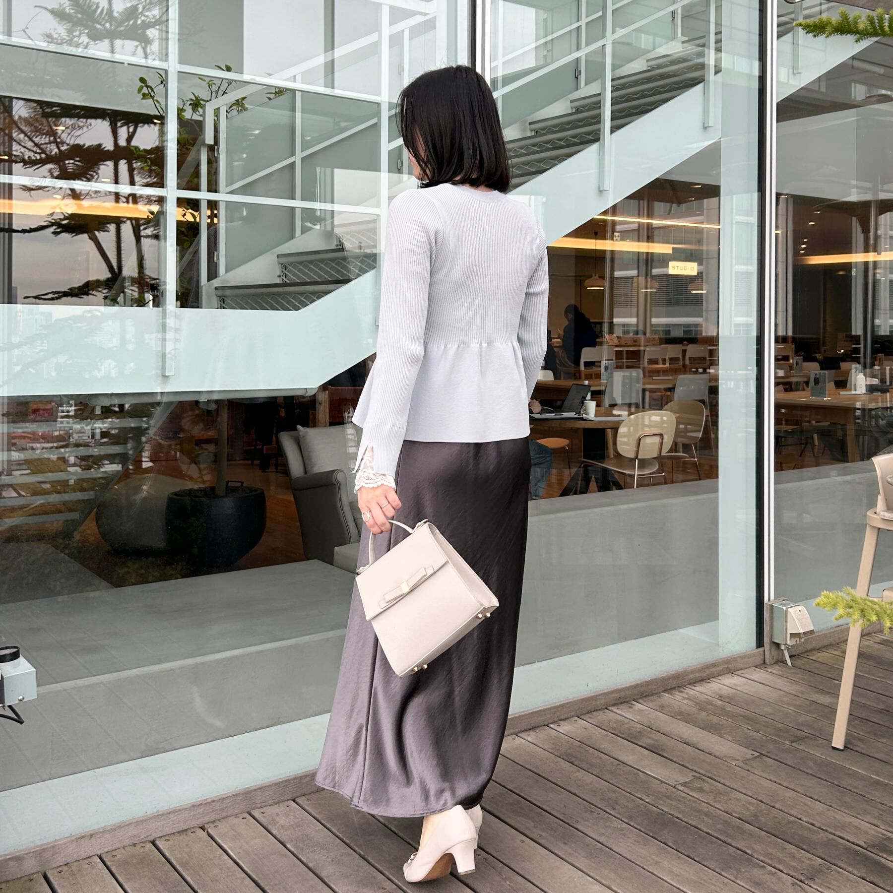 Couture broach「【大人かわいい・洗える】ペプラムニットカーディガン」|カーディガン|