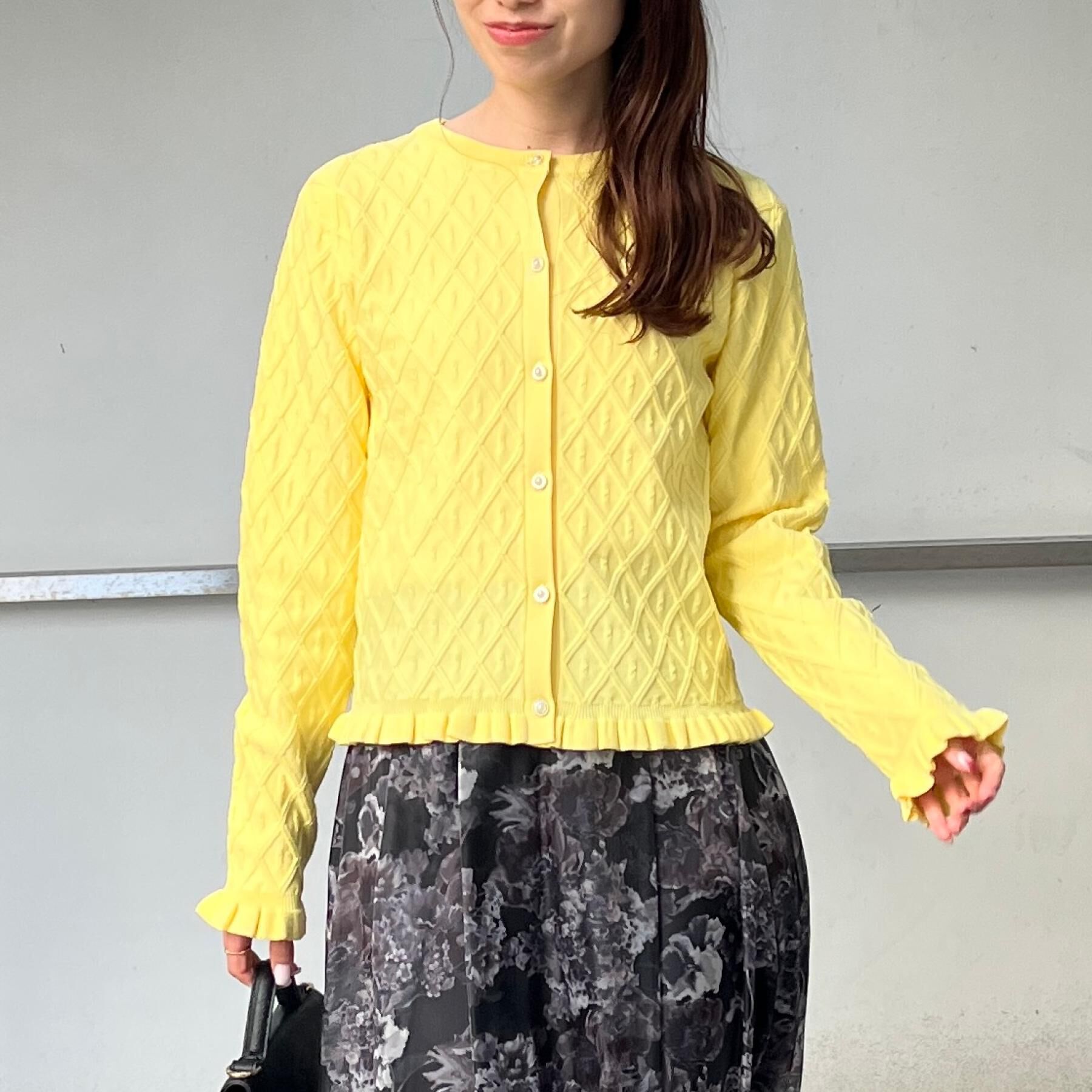 Couture broach「【アンサンブル可】ダイヤ柄カーディガン」|カーディガン|