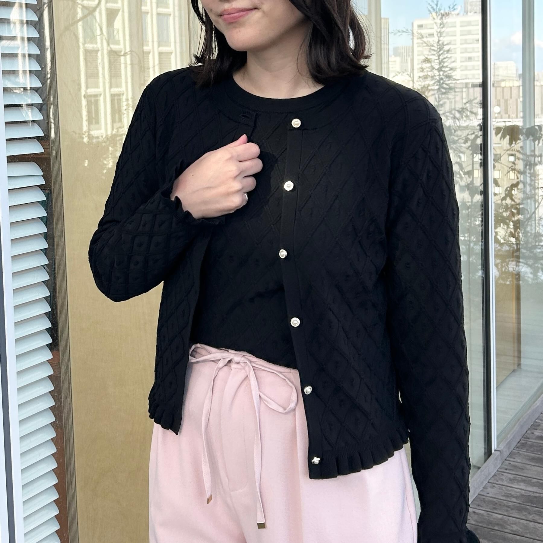 Couture broach「【アンサンブル可】ダイヤ柄カーディガン」|カーディガン|