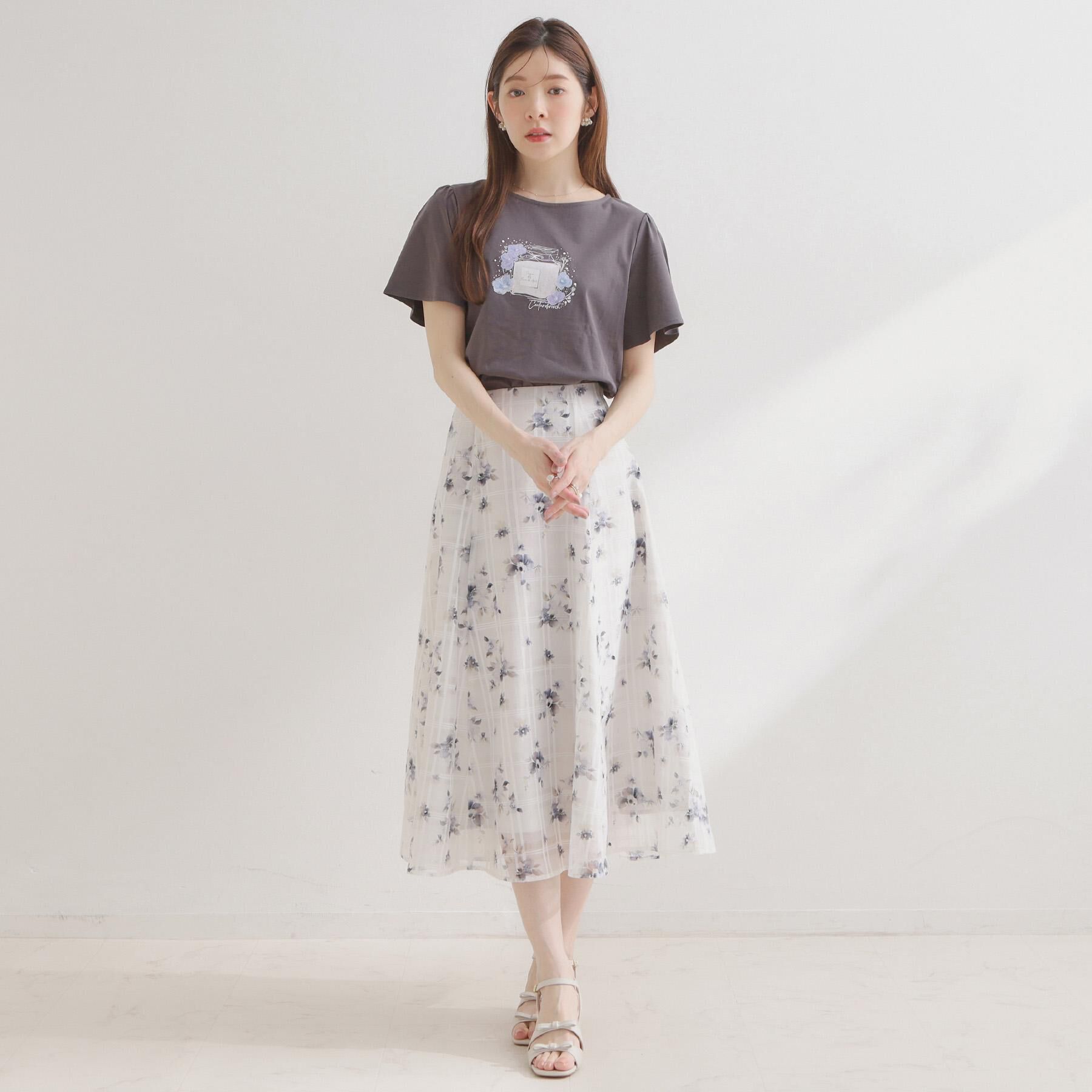 Couture broach「【接触冷感・UVカット】パフュームプリントTシャツ」|Tシャツ・カットソー|