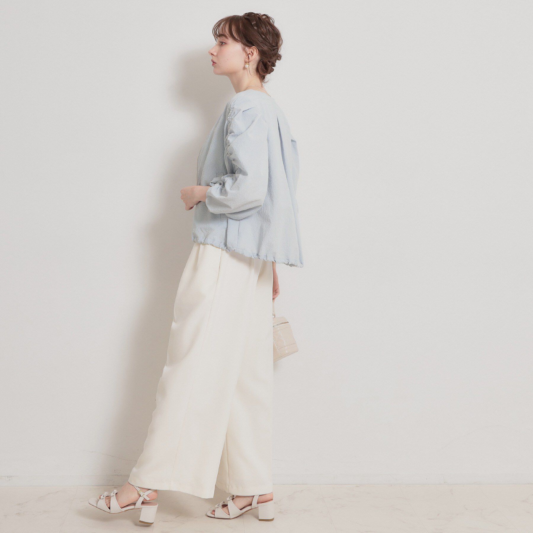 Couture broach「カラミタンブラーノーカラーブルゾン」|ブルゾン・スタジャン|