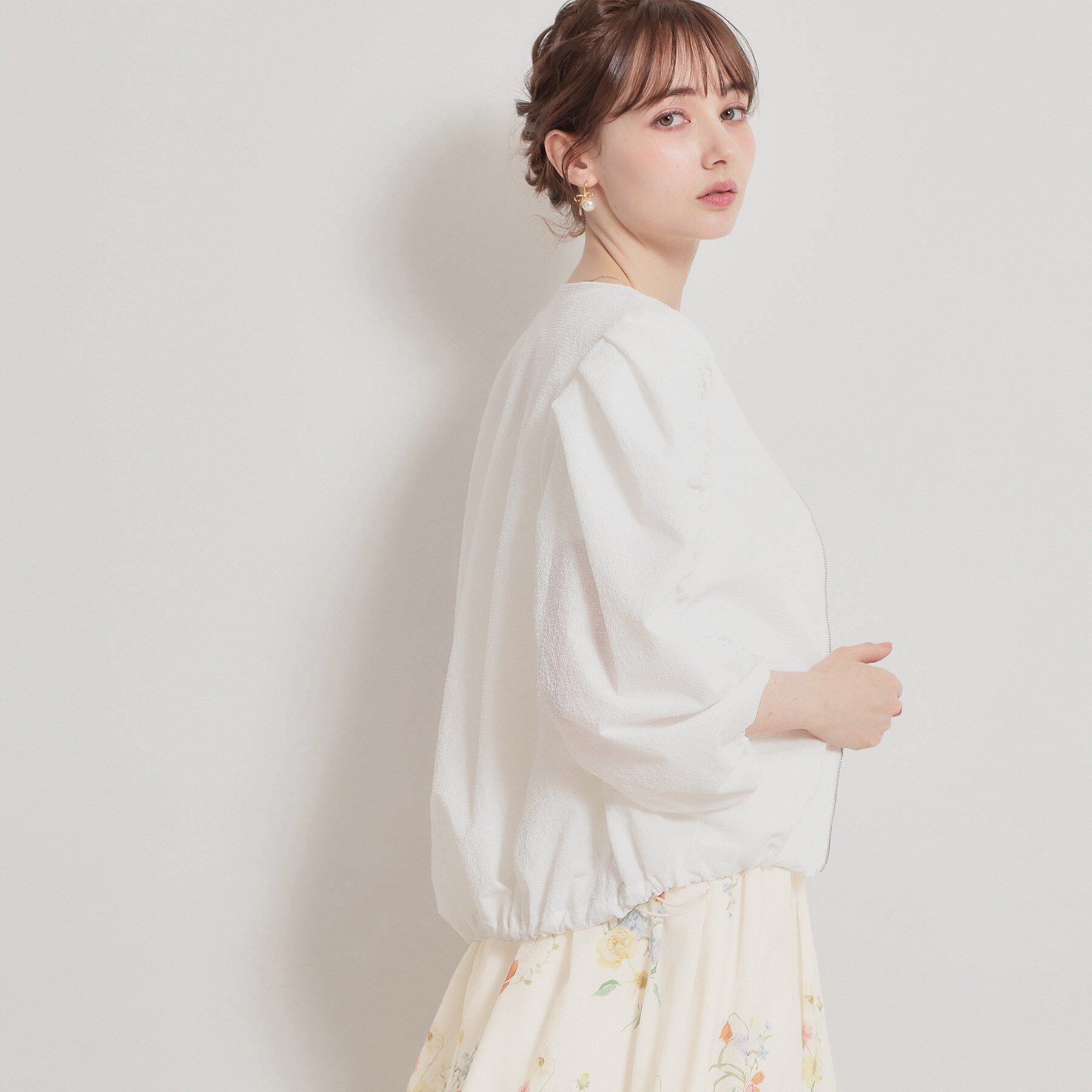 Couture broach「カラミタンブラーノーカラーブルゾン」|ブルゾン・スタジャン|