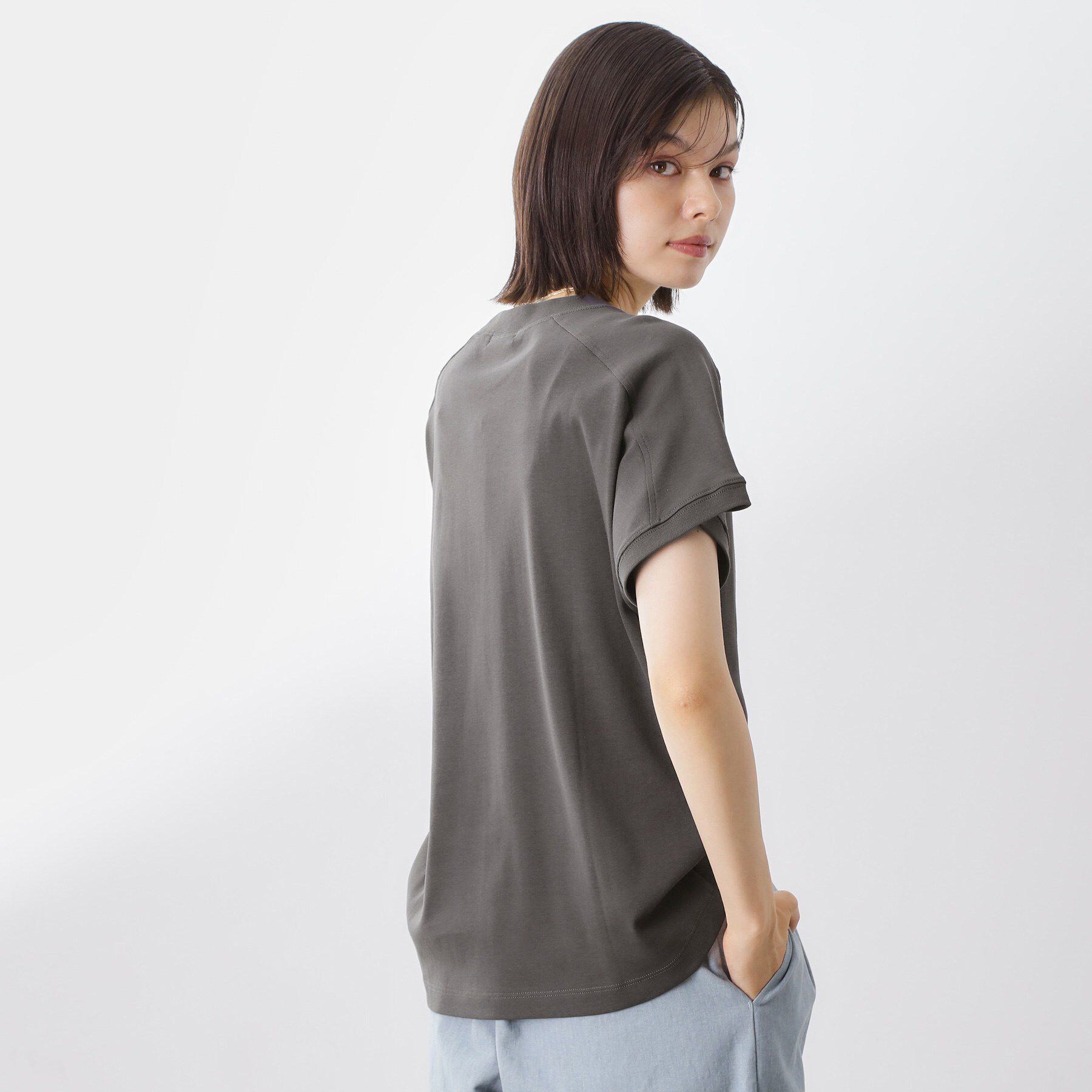 THE SHOP TK「【汗染み防止】ラグランスリーブTシャツ【洗濯機OK/UVケア】」|Tシャツ・カットソー|