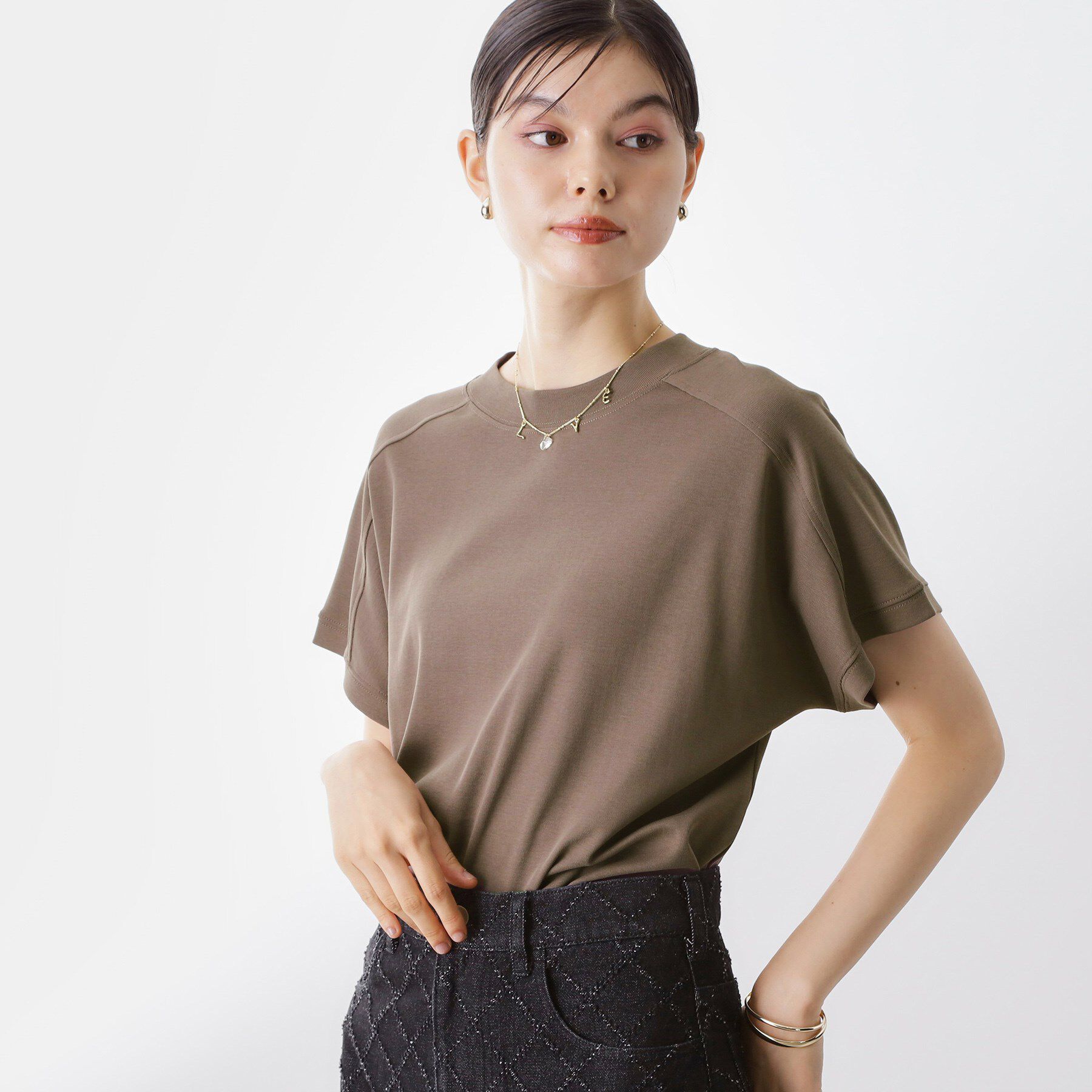 THE SHOP TK「【汗染み防止】ラグランスリーブTシャツ【洗濯機OK/UVケア】」|Tシャツ・カットソー|