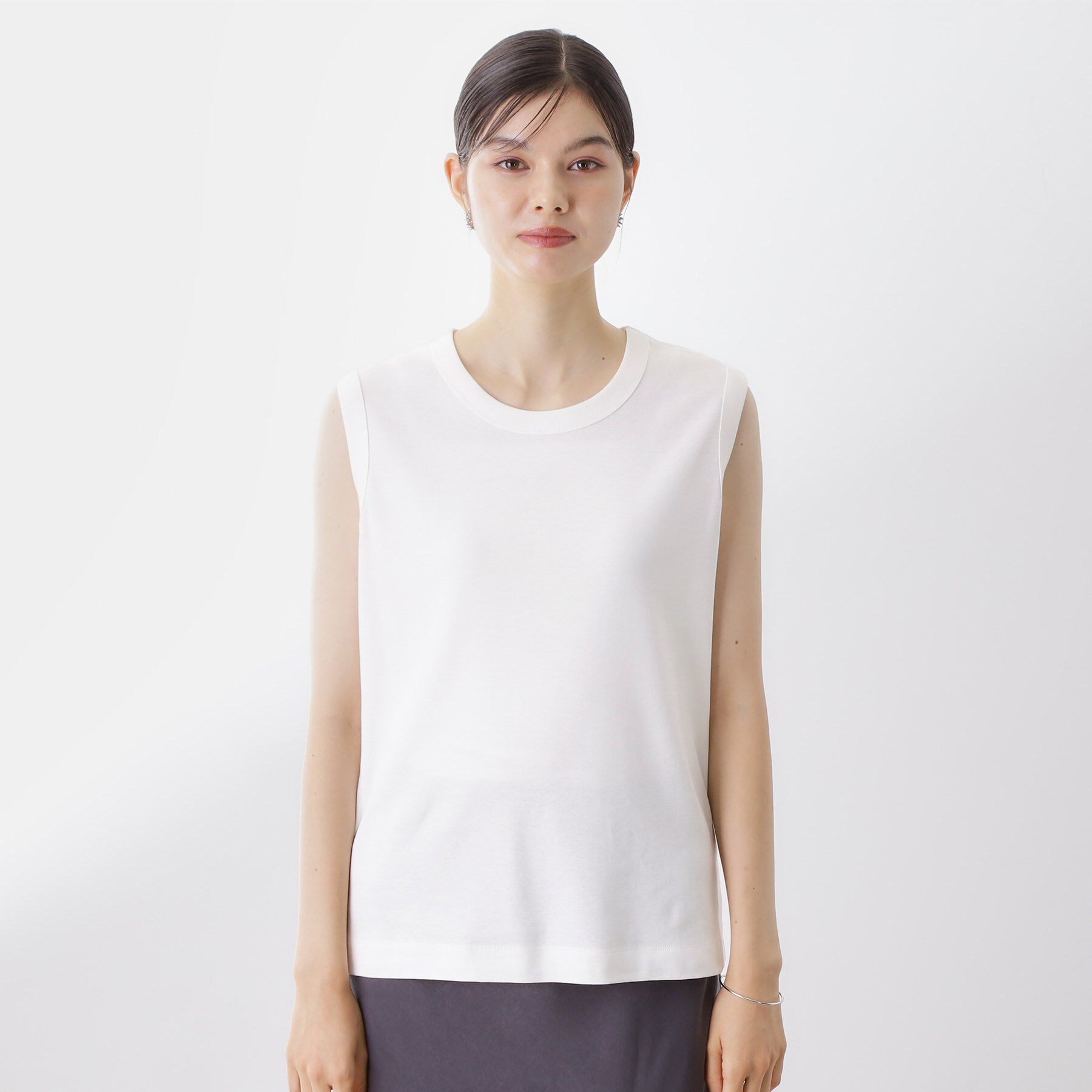 THE SHOP TK「【汗染み防止】ノースリーブTシャツ【洗濯機OK/UVケア】」|キャミソール|