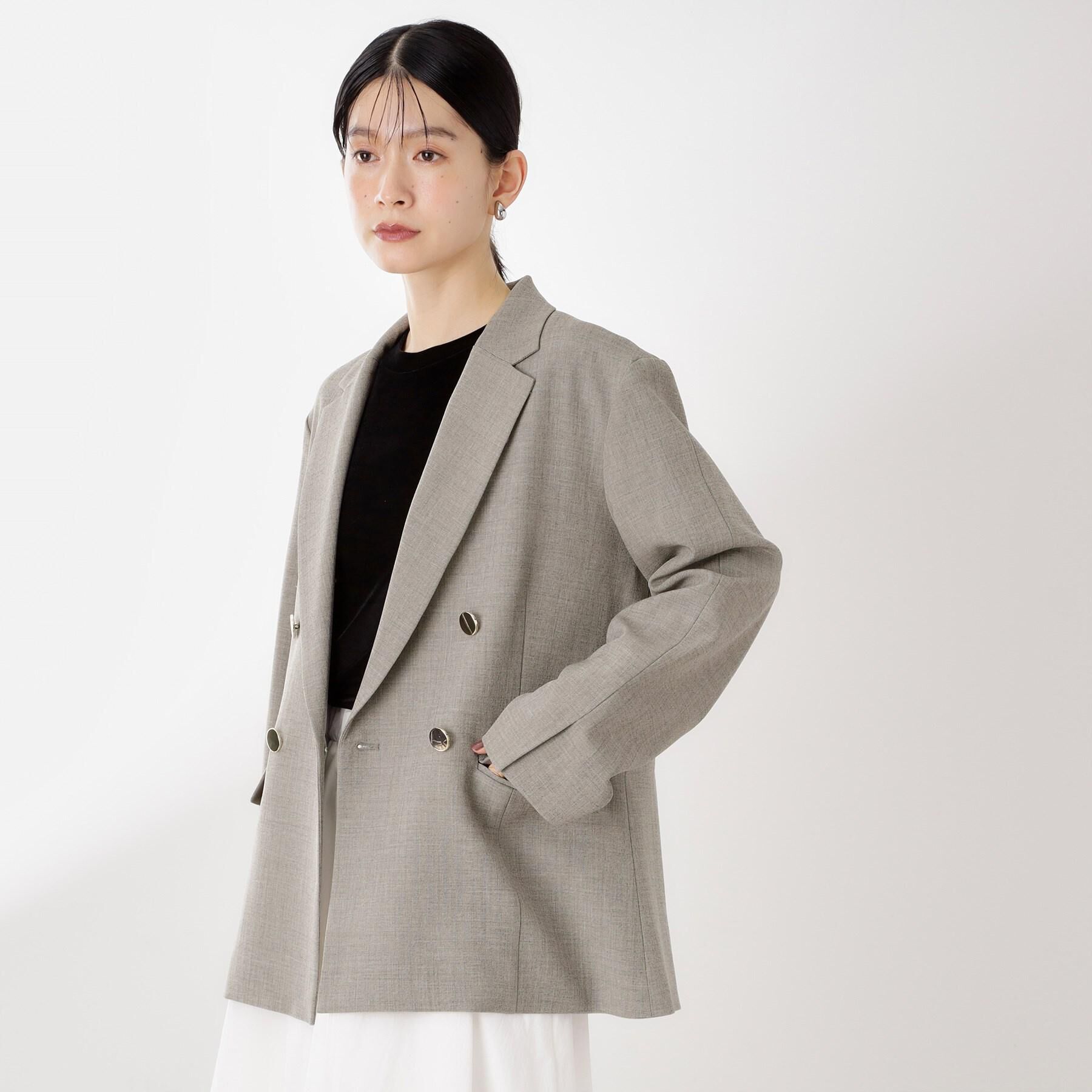 THE SHOP TK「【今羽織るなら】ダブルブレストジャケット【セットアップ可/洗える】」|テーラードジャケット|