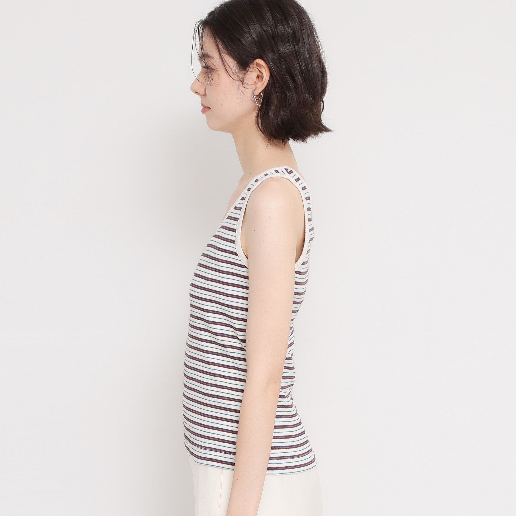 THE SHOP TK「マルチボーダーニットソータンク」|キャミソール|