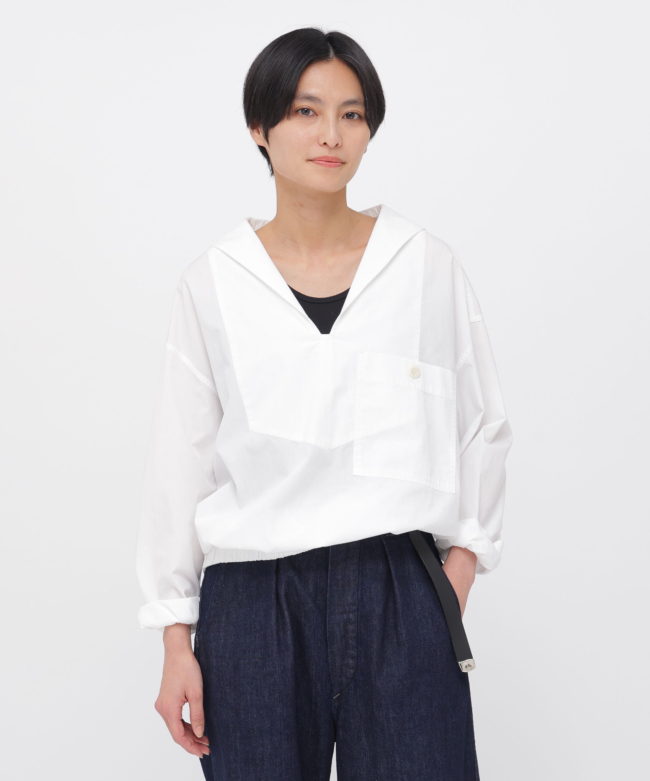 MHL.「GARMENT DYE COTTON SHIRTING SHIRT」|シャツ・ブラウス|WHITE