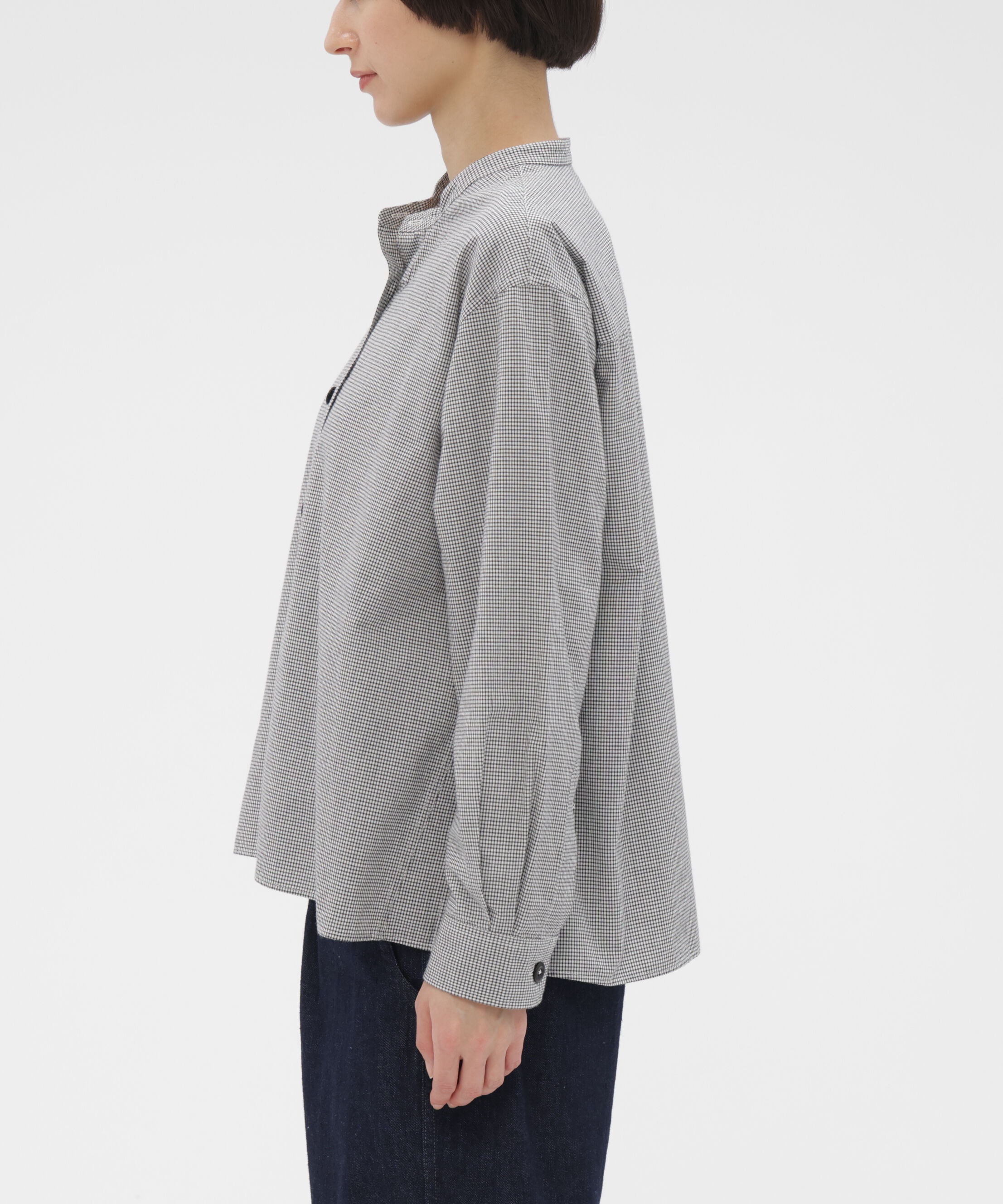 MHL.「TINY GINGHAM COTTON SHIRT」|シャツ・ブラウス|