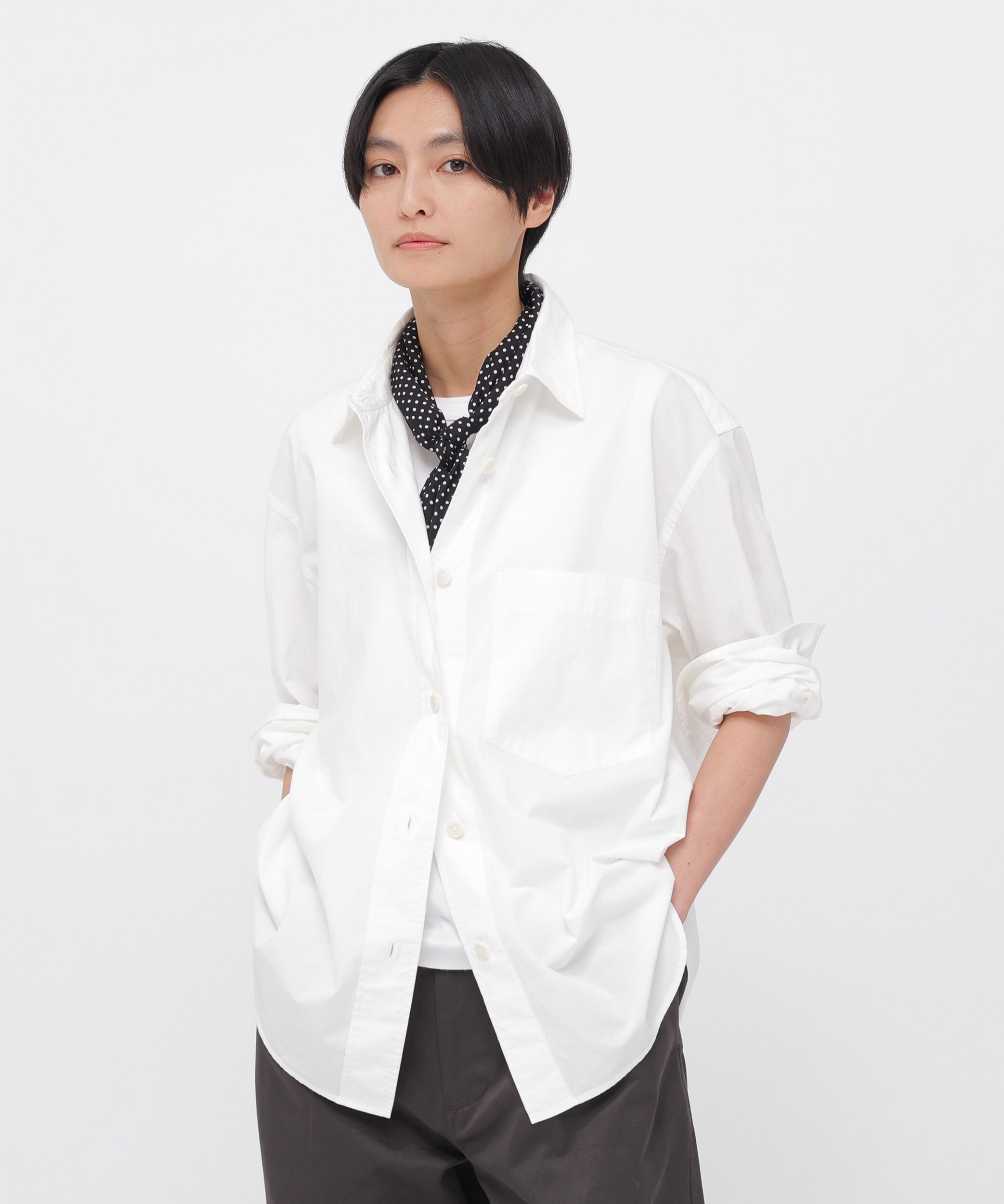 MHL.「ORGANIC COTTON SHIRTING SHIRT」|シャツ・ブラウス|WHITE