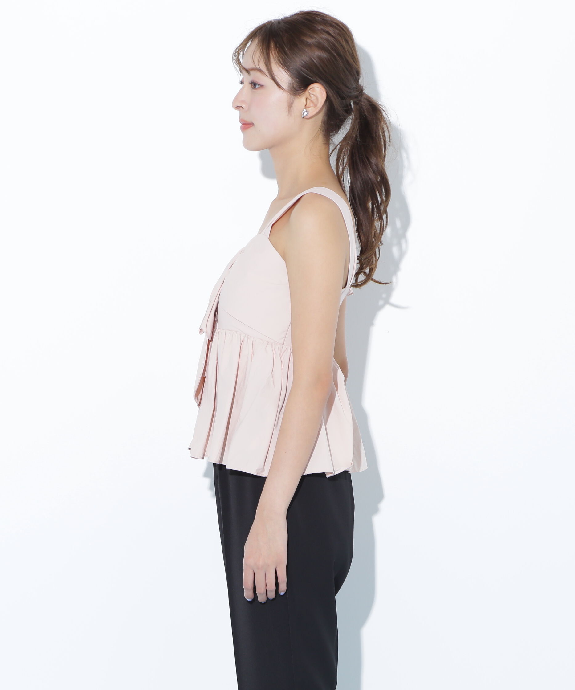  「リボンペプラムブラウス」|シャツ・ブラウス|