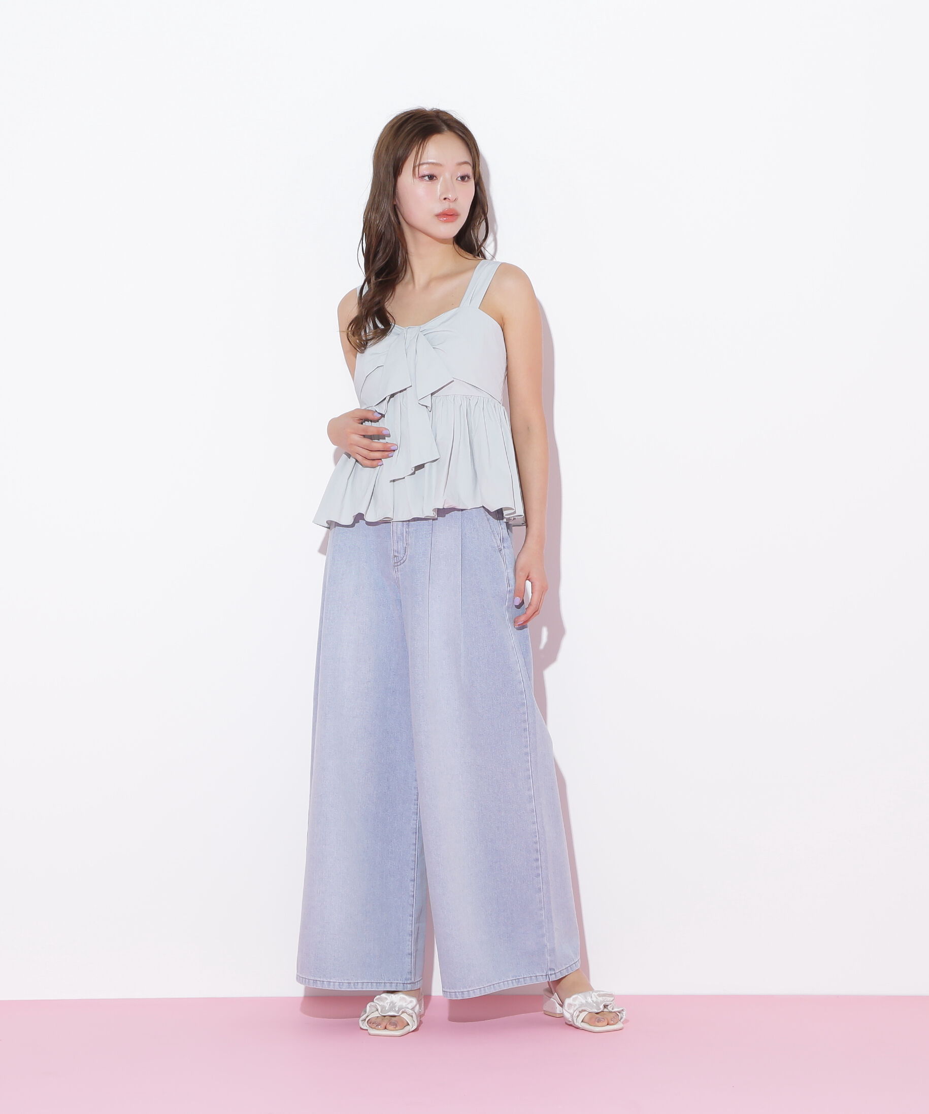  「リボンペプラムブラウス」|シャツ・ブラウス|