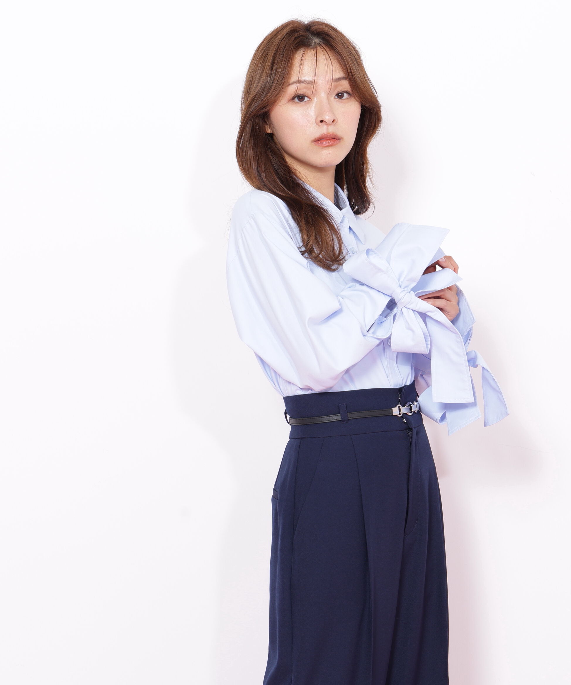  「アイコニック袖リボンブラウス」|シャツ・ブラウス|