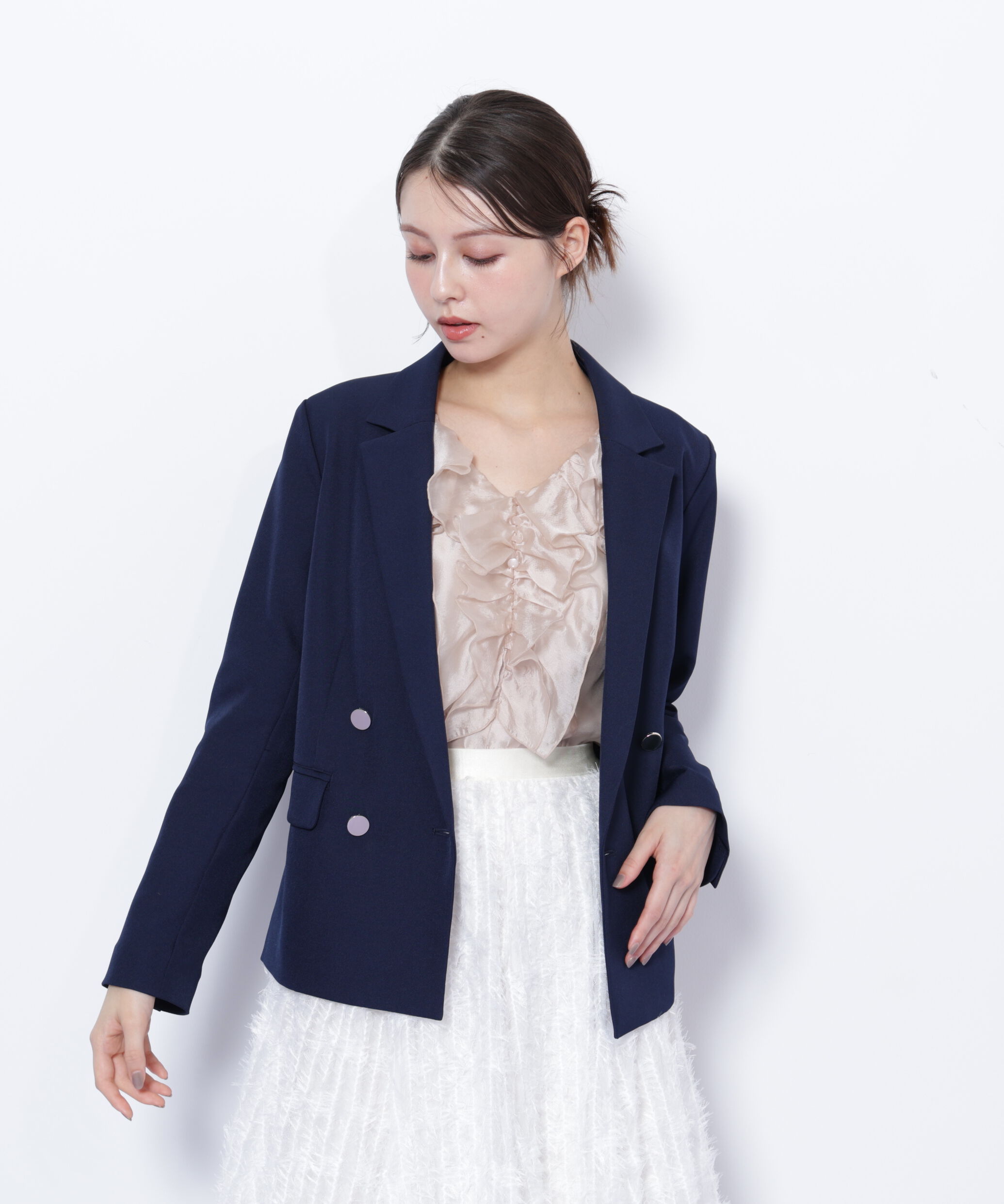  「＜セットアップ対応＞ベーシックツイルダブル釦ジャケット」|その他|