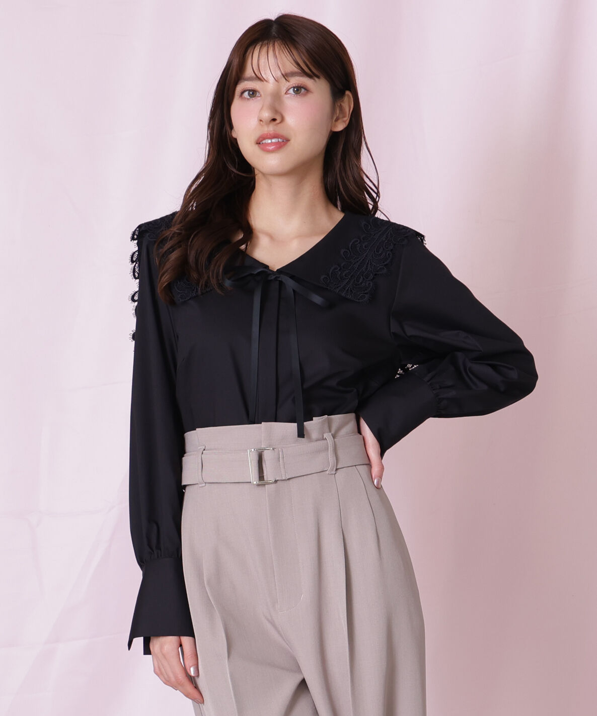  「レースセーラーカラーブラウス」|シャツ・ブラウス|