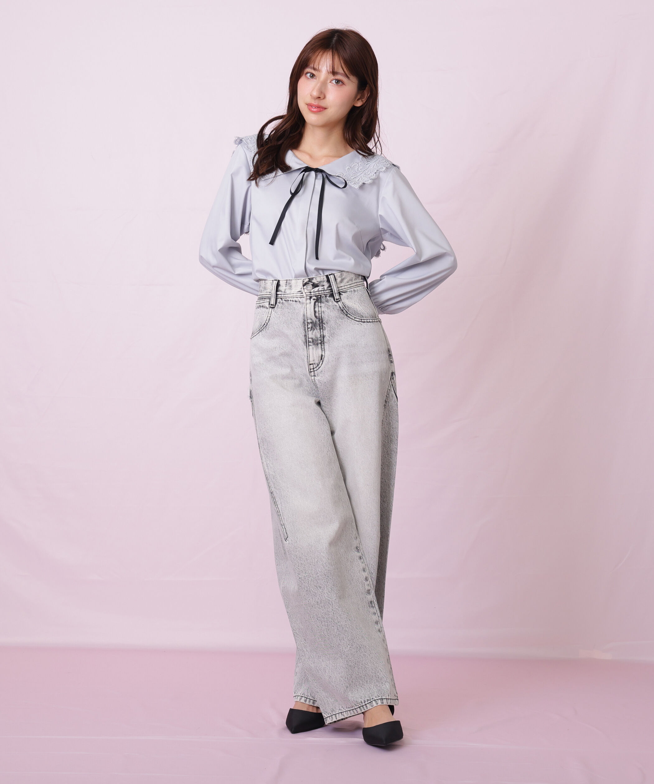  「レースセーラーカラーブラウス」|シャツ・ブラウス|