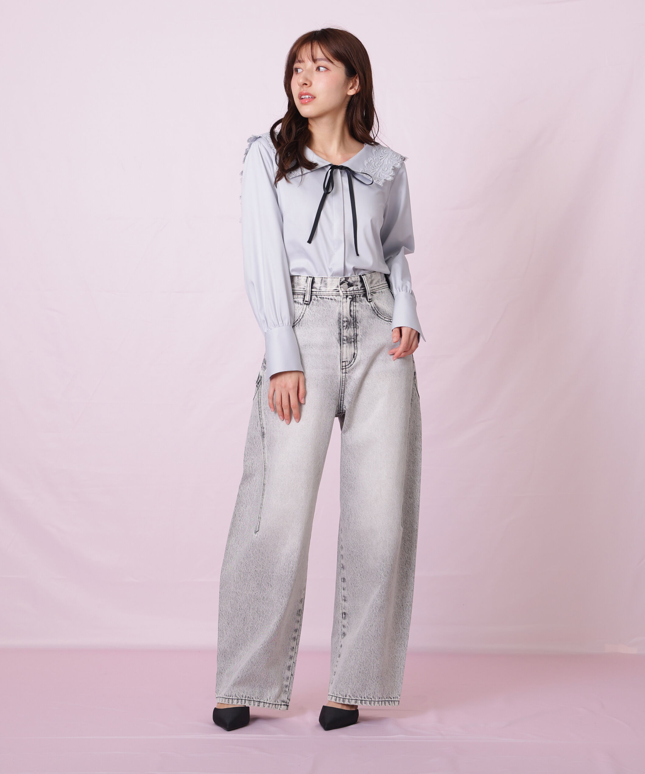  「レースセーラーカラーブラウス」|シャツ・ブラウス|