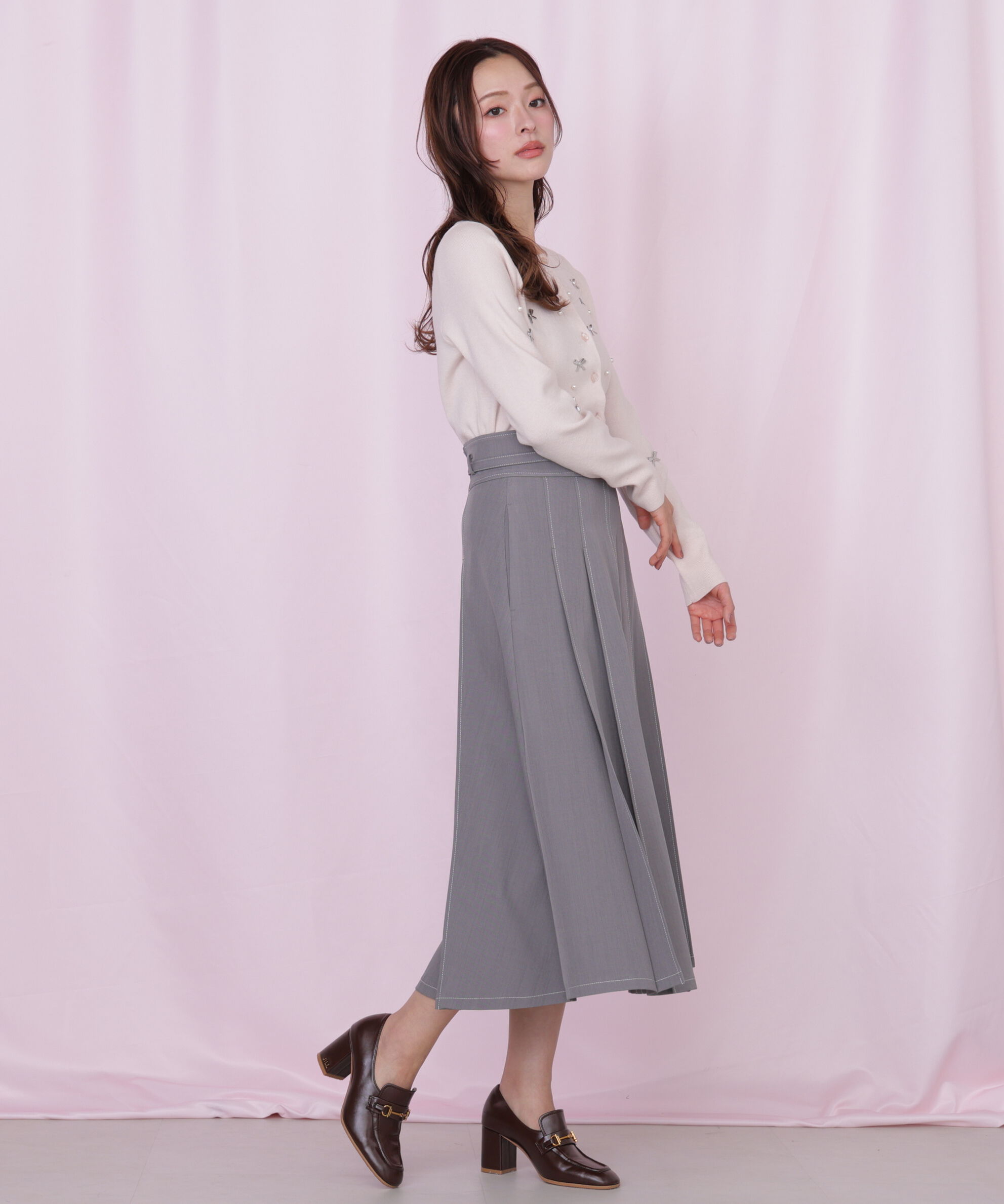  「＜セットアップ対応＞ベーシックツイルスカート」|スカート|