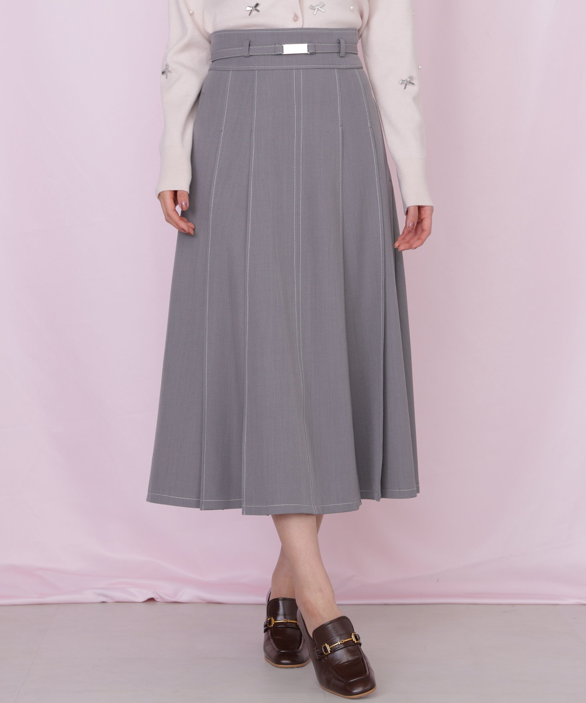  「＜セットアップ対応＞ベーシックツイルスカート」|スカート|