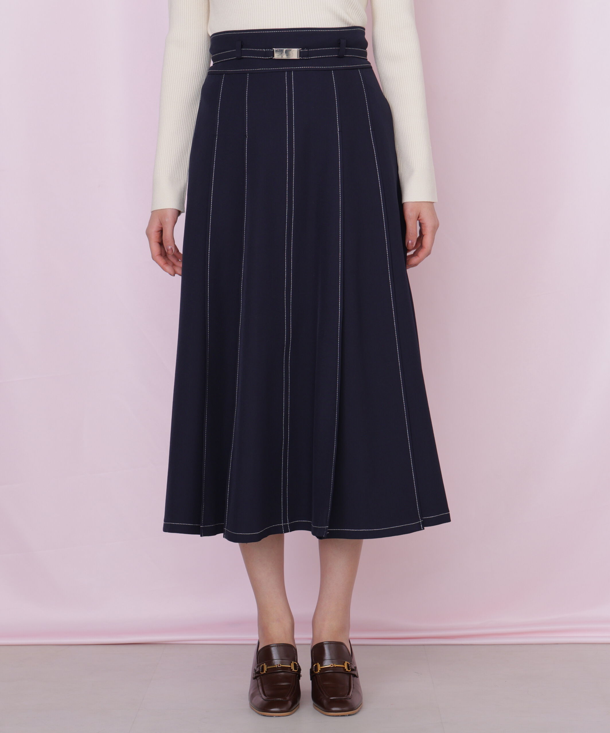  「＜セットアップ対応＞ベーシックツイルスカート」|スカート|