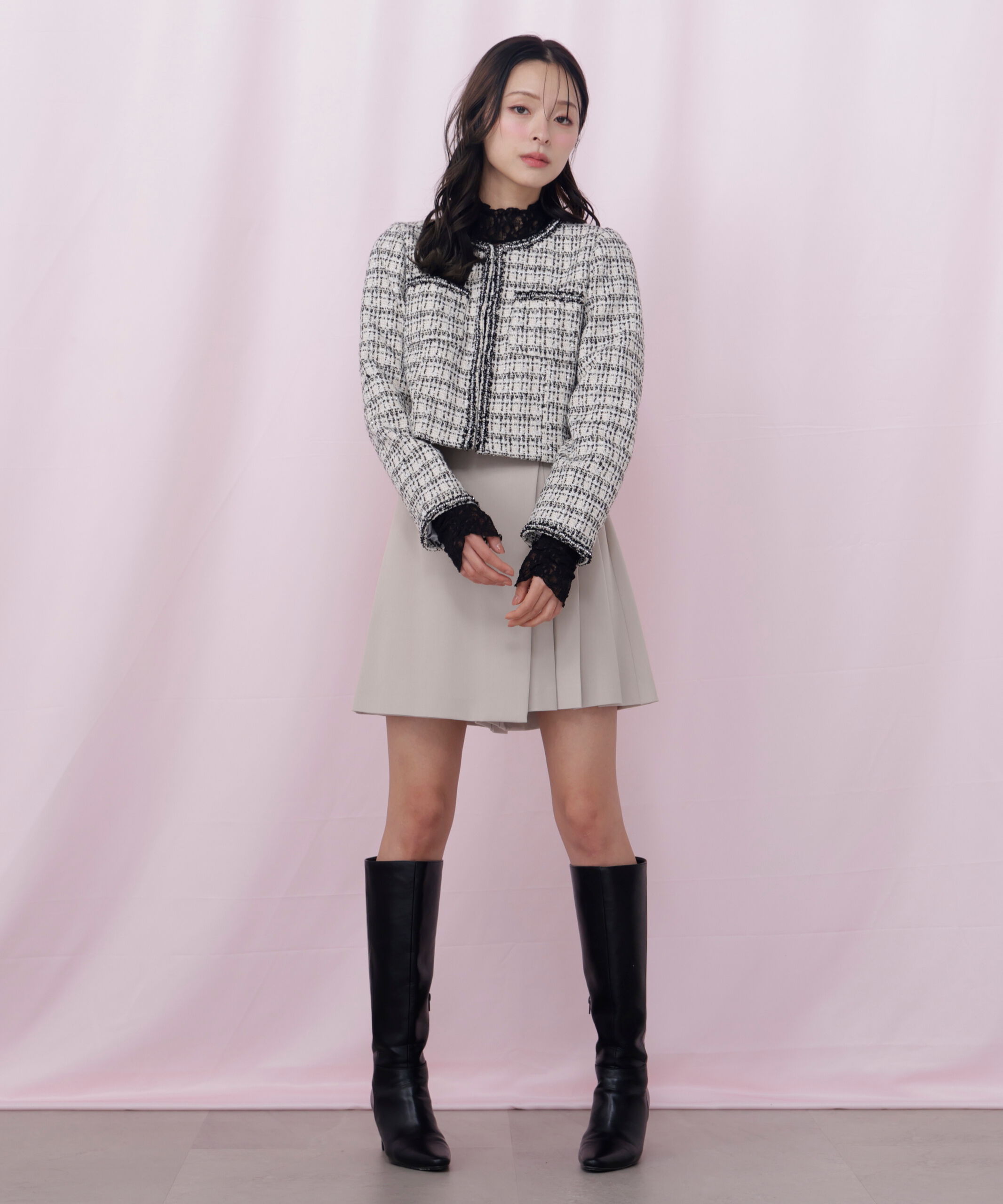  「ビジューブレード付きツイードジャケット」|その他|