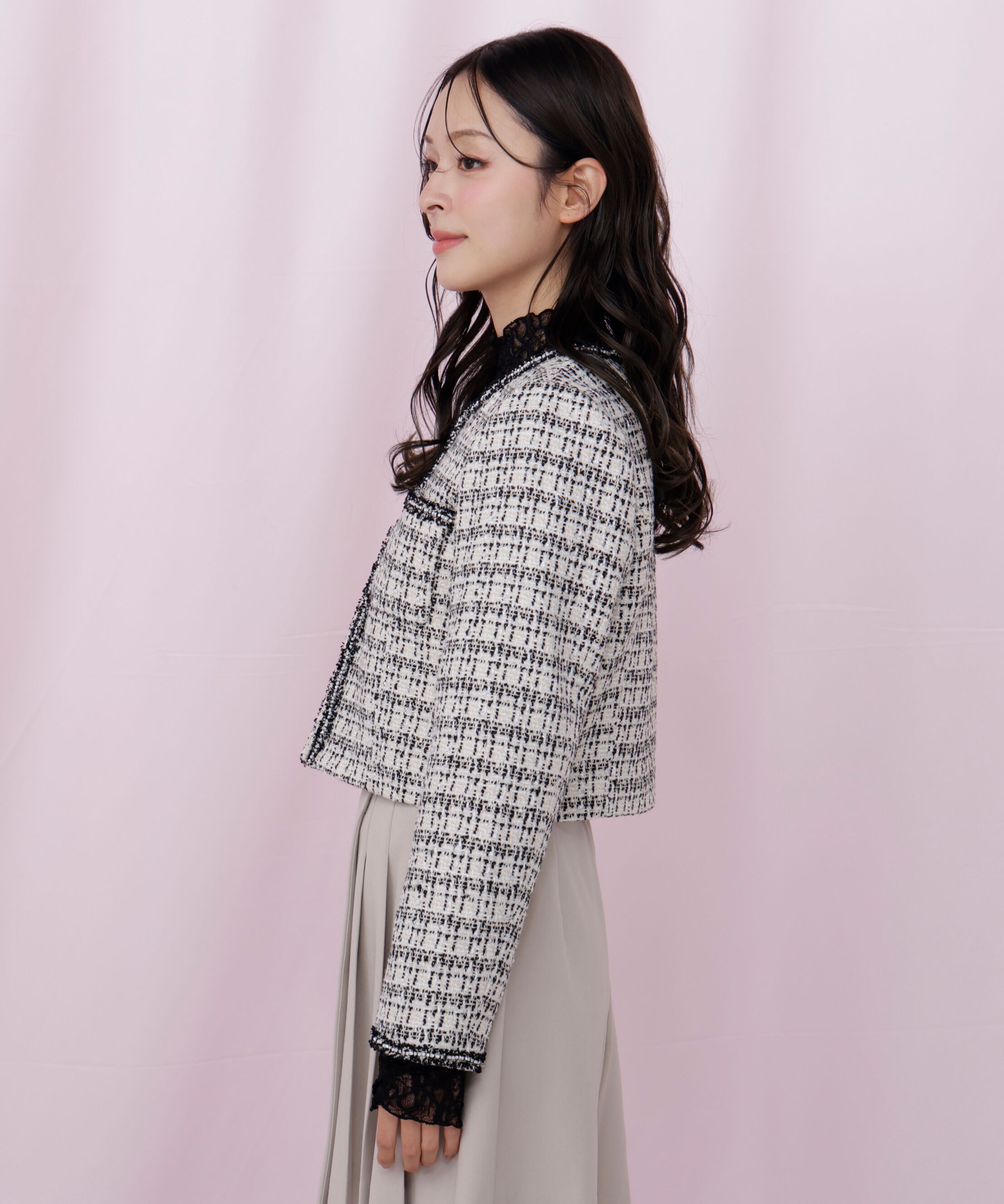  「ビジューブレード付きツイードジャケット」|その他|