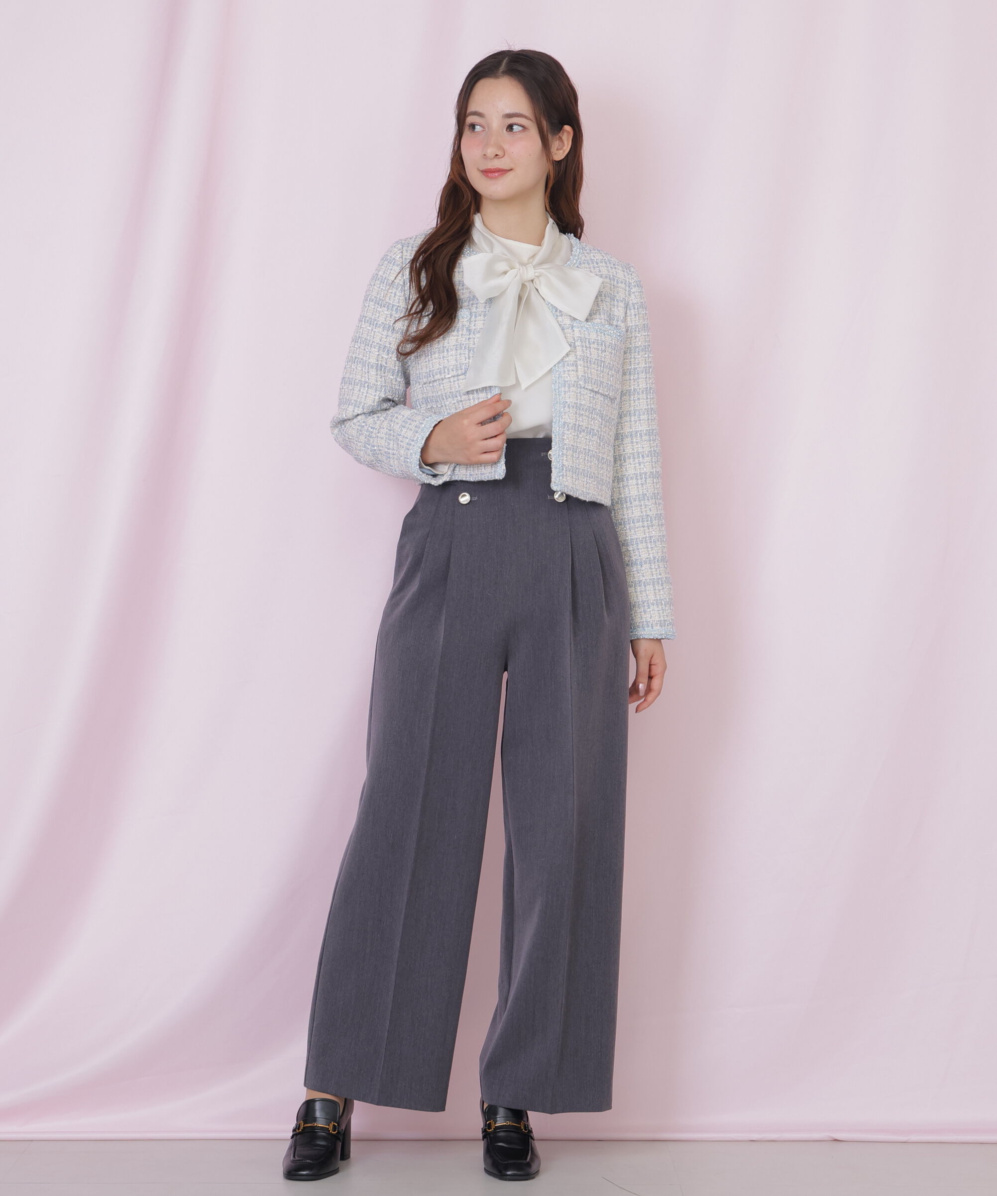  「ビジューブレード付きツイードジャケット」|その他|