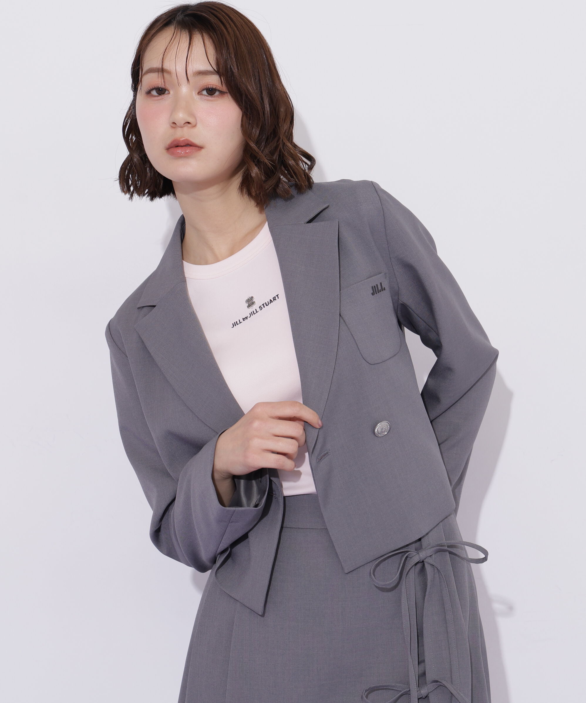  「セットアップ対応ショート丈テーラードジャケット」|その他|