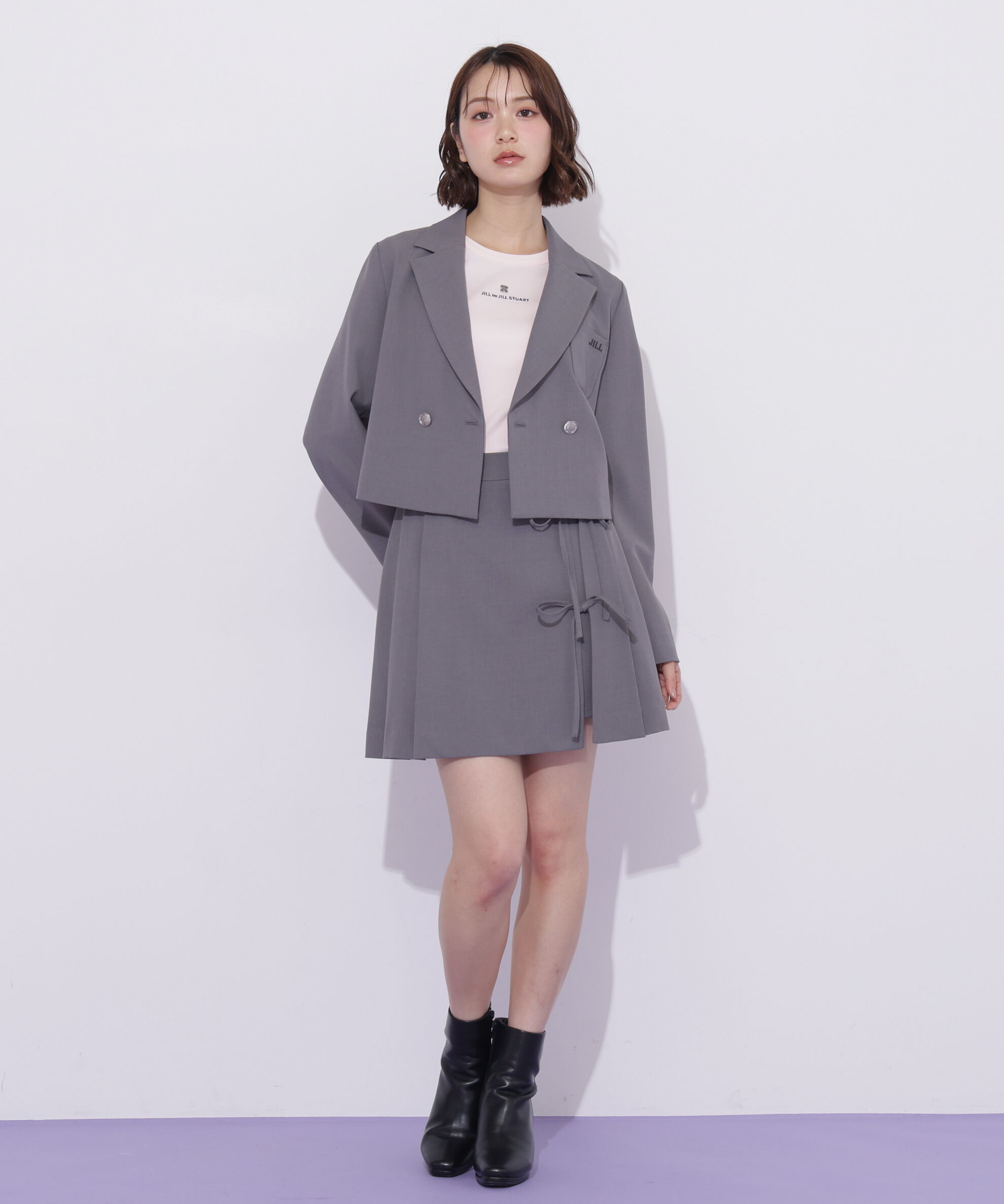  「セットアップ対応ショート丈テーラードジャケット」|その他|