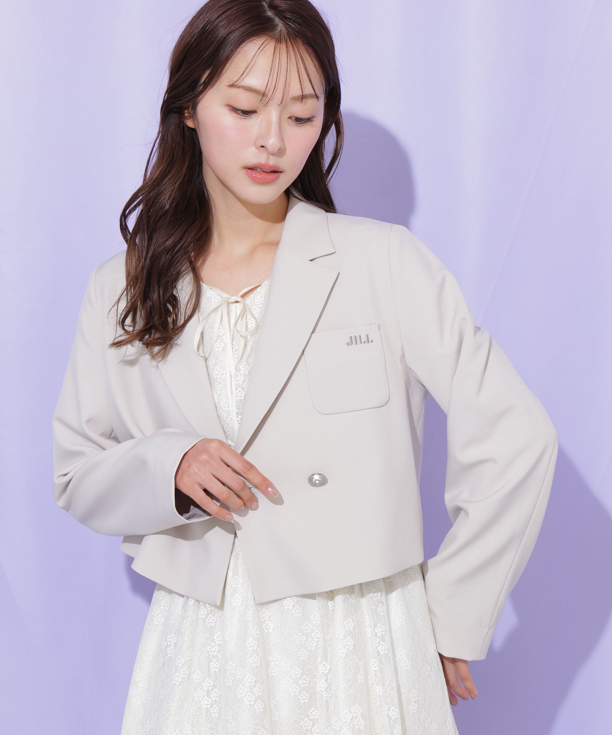  「セットアップ対応ショート丈テーラードジャケット」|その他|