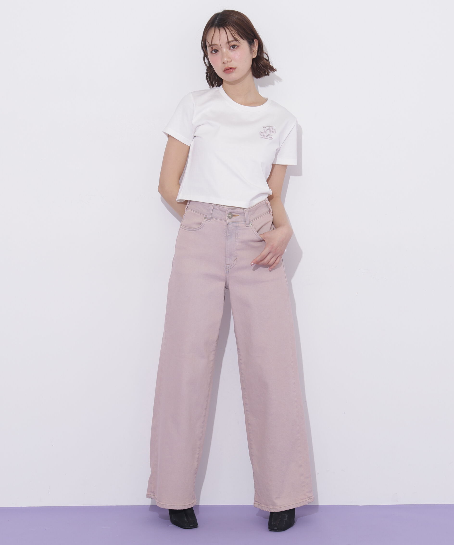  「SOMETHING 別注レースアップワイドデニムパンツ」|その他|