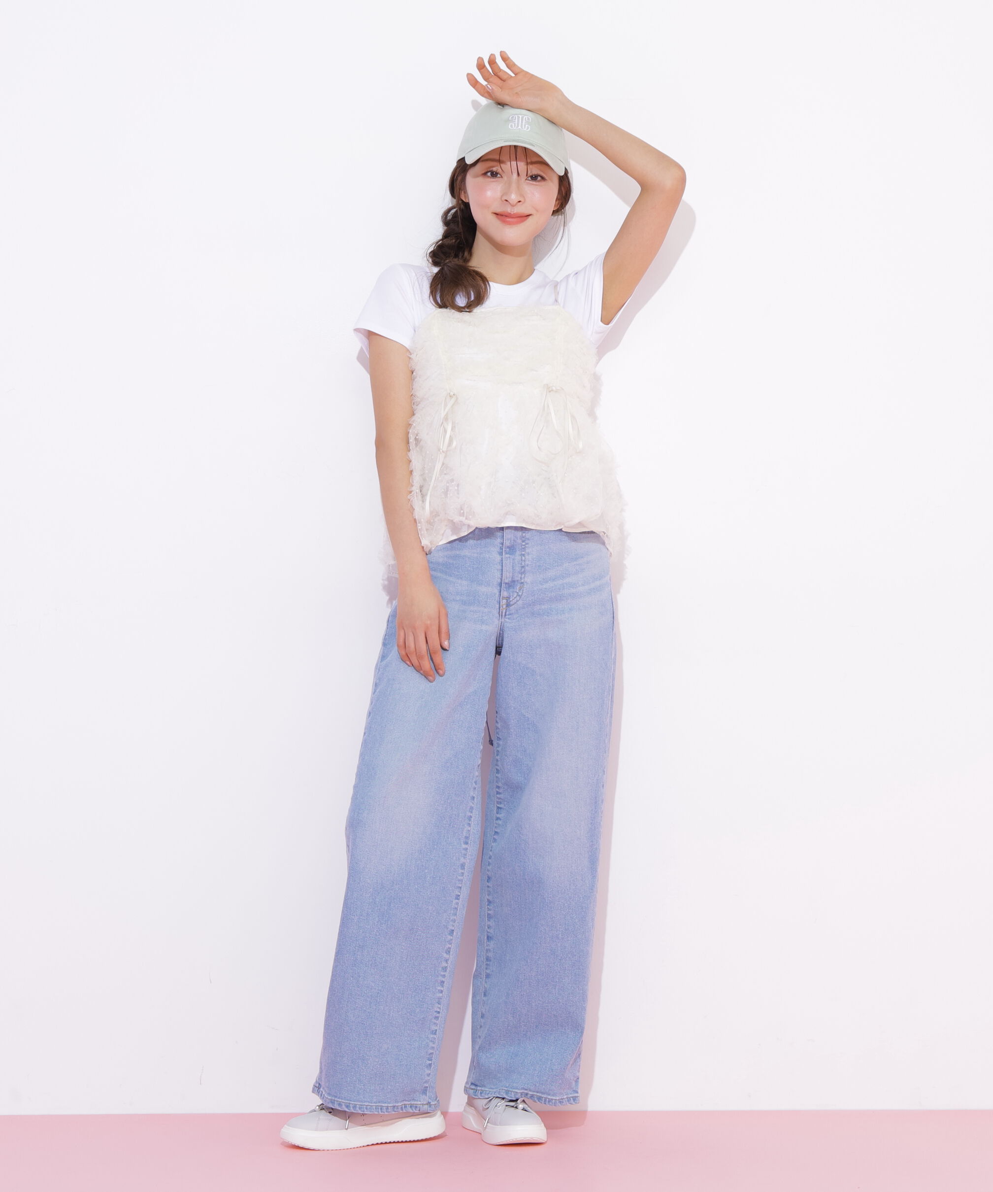  「SOMETHING 別注レースアップワイドデニムパンツ」|その他|