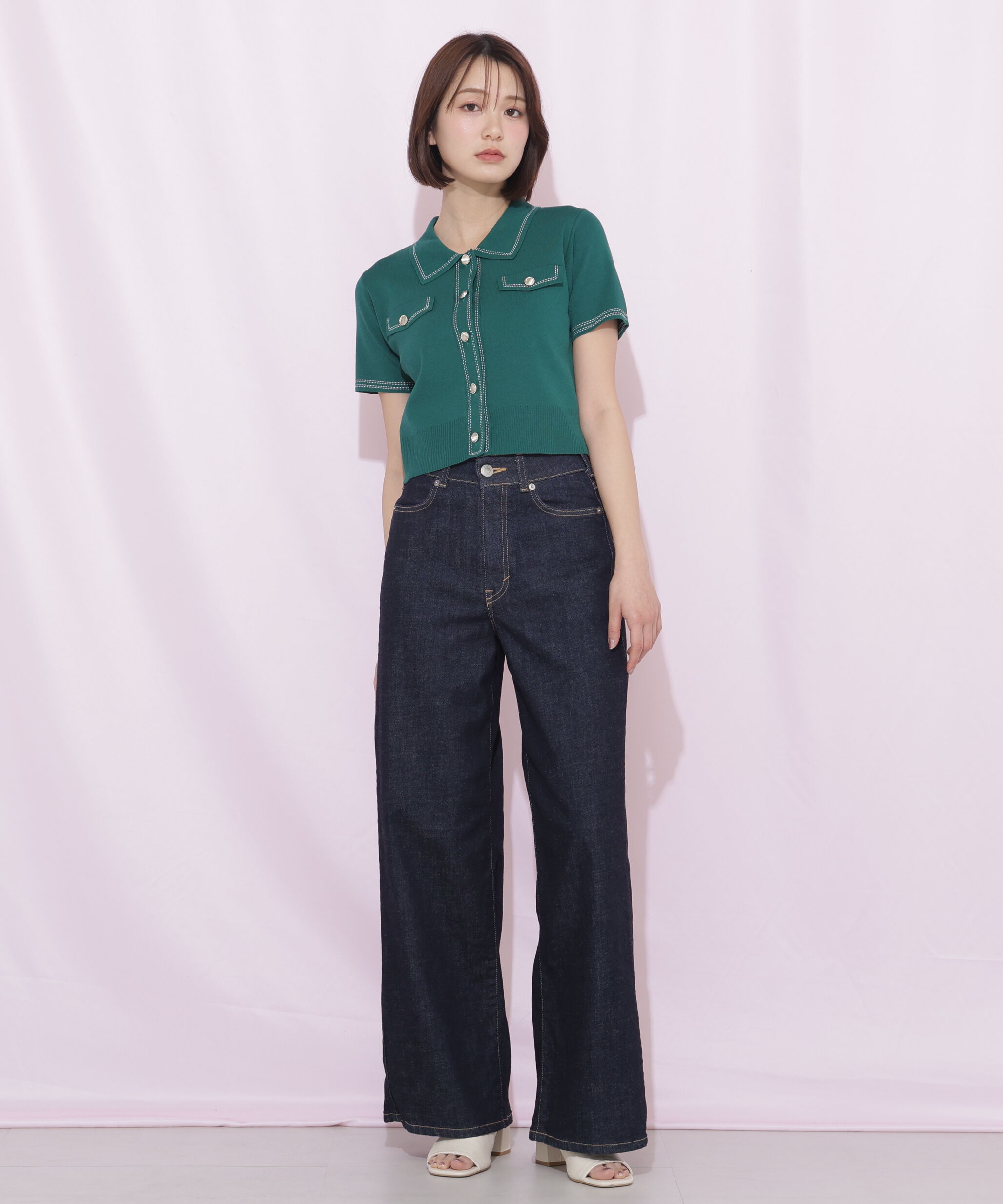  「SOMETHING 別注レースアップワイドデニムパンツ」|その他|