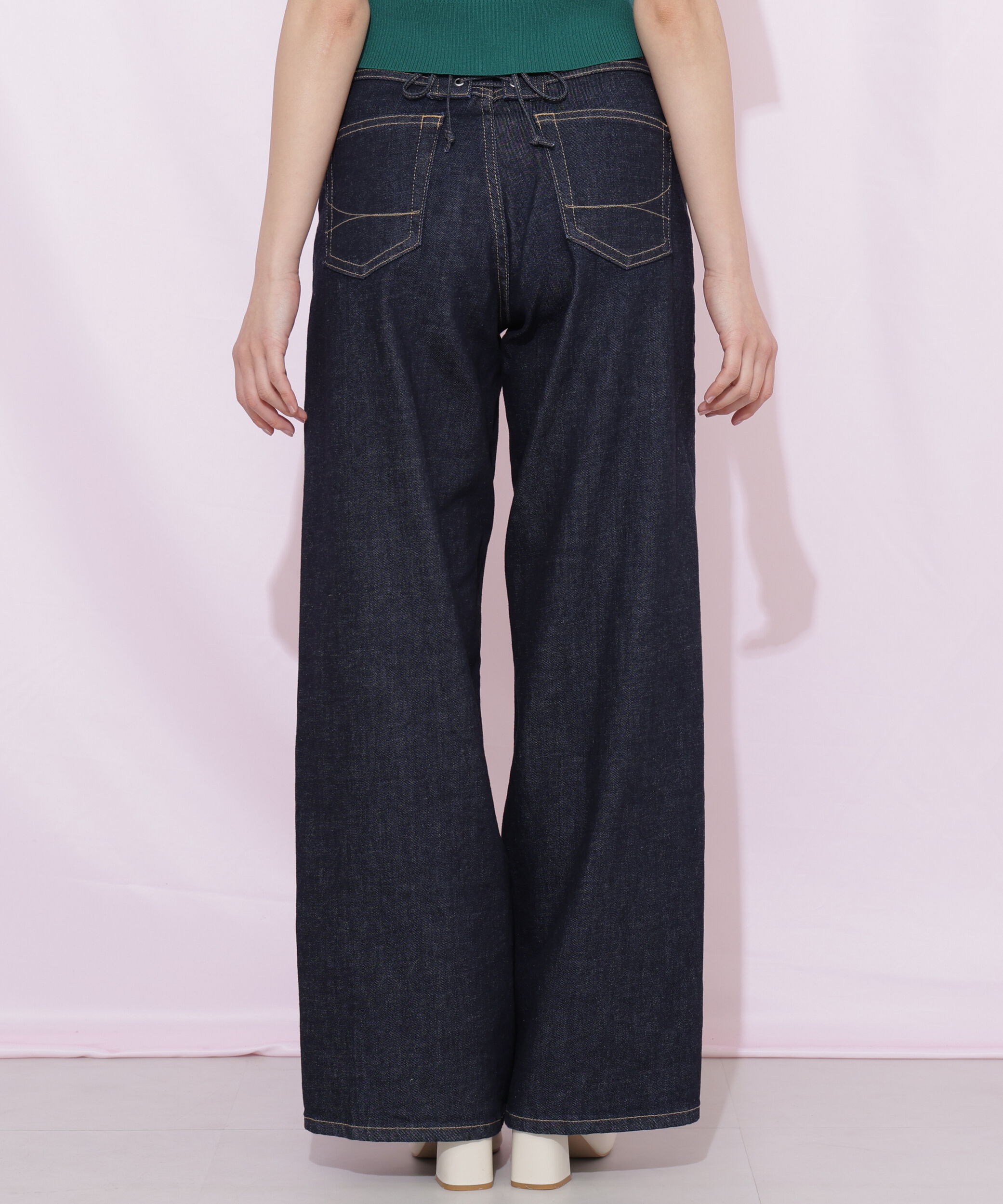  「SOMETHING 別注レースアップワイドデニムパンツ」|その他|