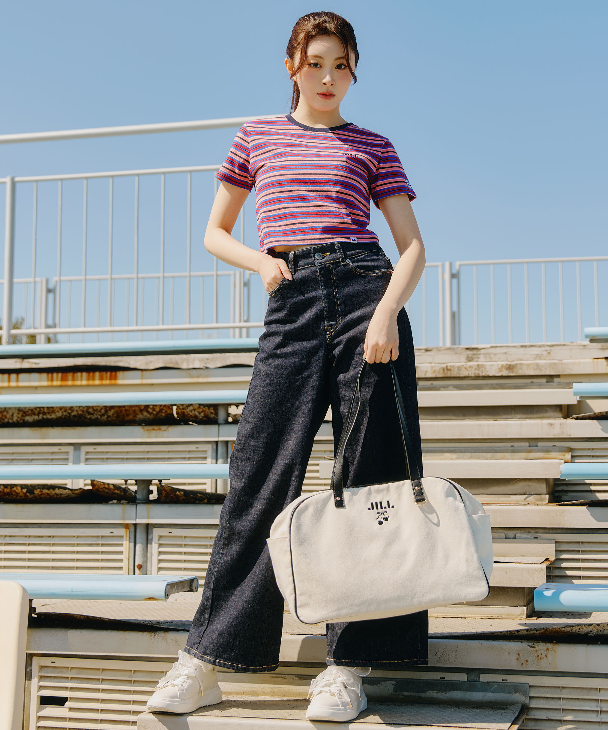  「SOMETHING 別注レースアップワイドデニムパンツ」|その他|