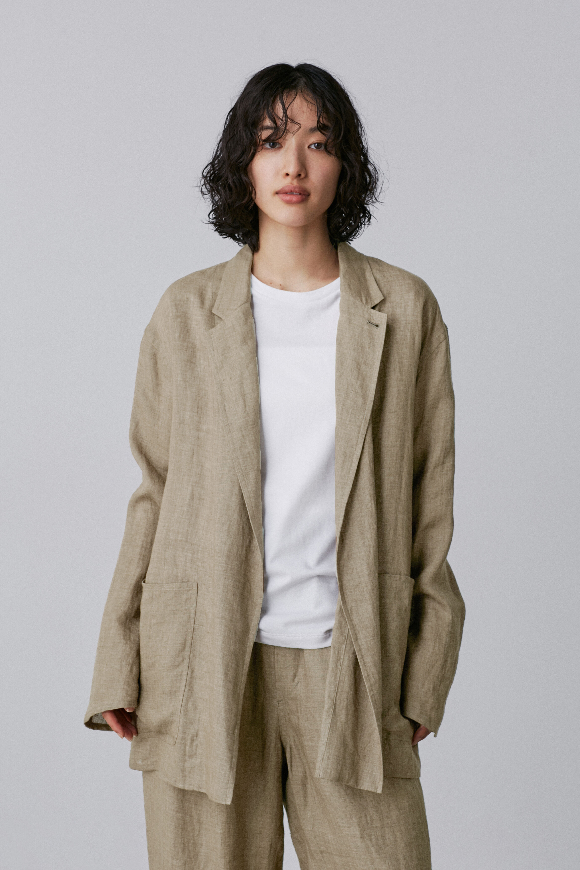 YLEVE 「YLEVE / LINEN POPLIN JACKET」|その他|カーキ