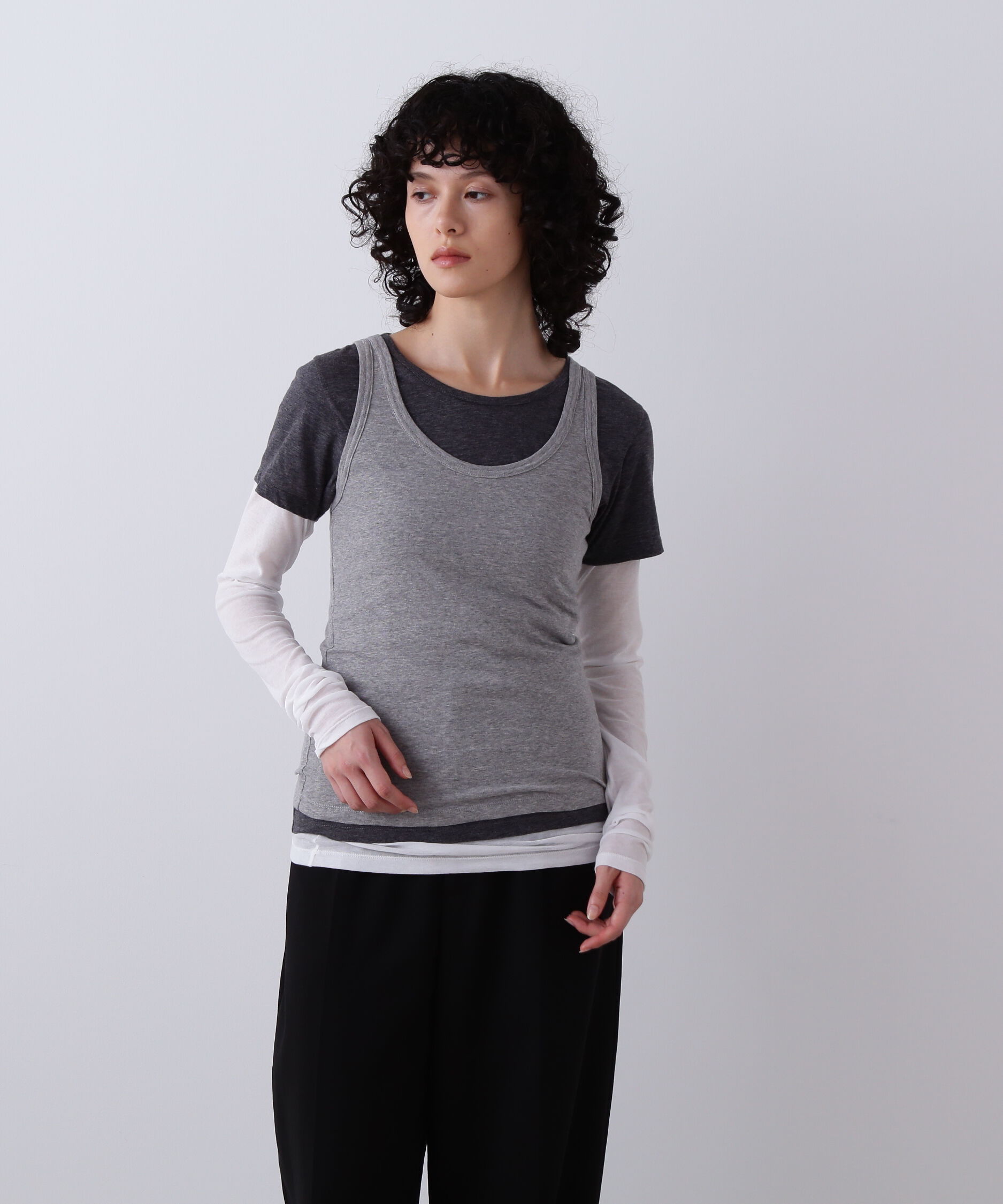 YLEVE 「YLEVE / THREE LAYERED JERSEY PULLOVER」|Tシャツ・カットソー|グレー
