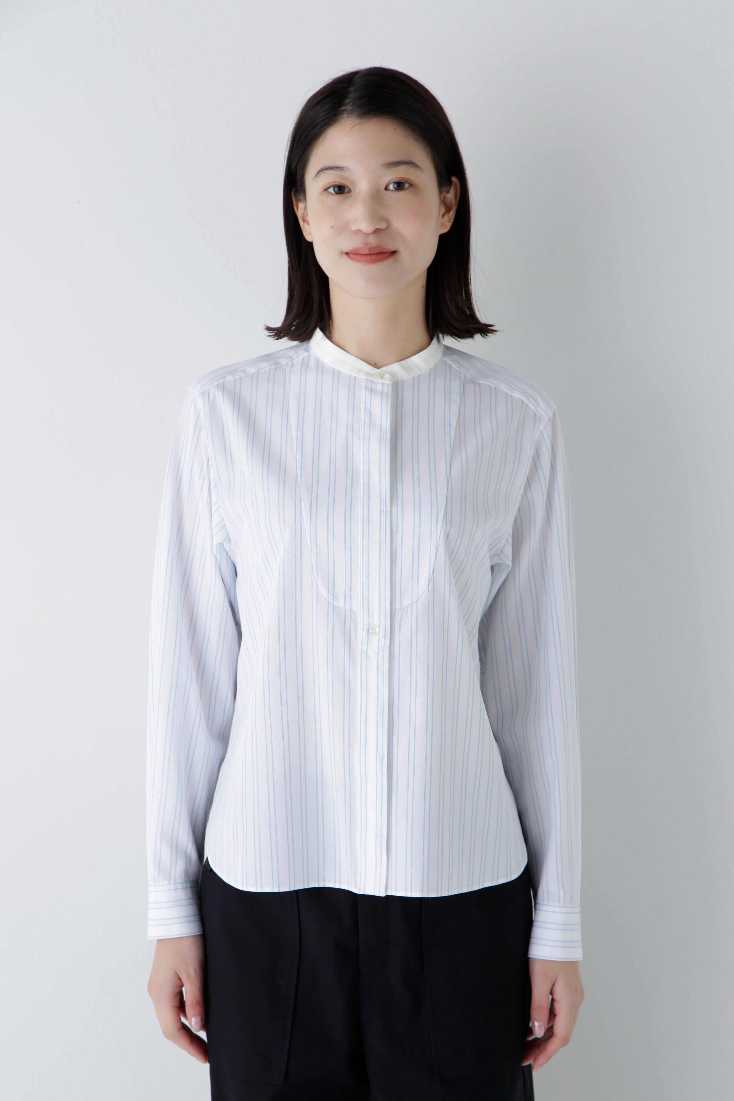  「◆コットンドビーストライプクレリックシャツ」|シャツ・ブラウス|