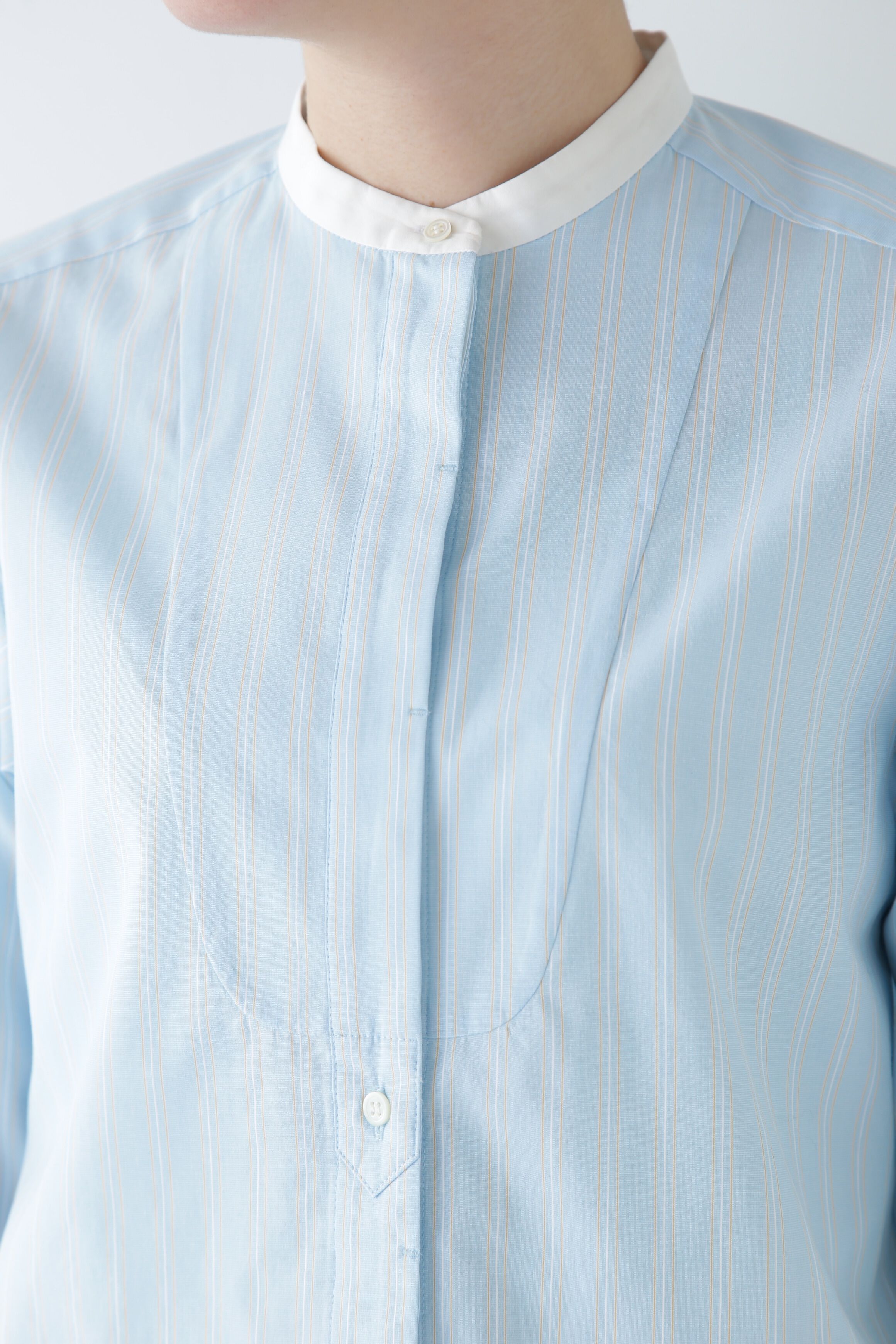  「◆コットンドビーストライプクレリックシャツ」|シャツ・ブラウス|