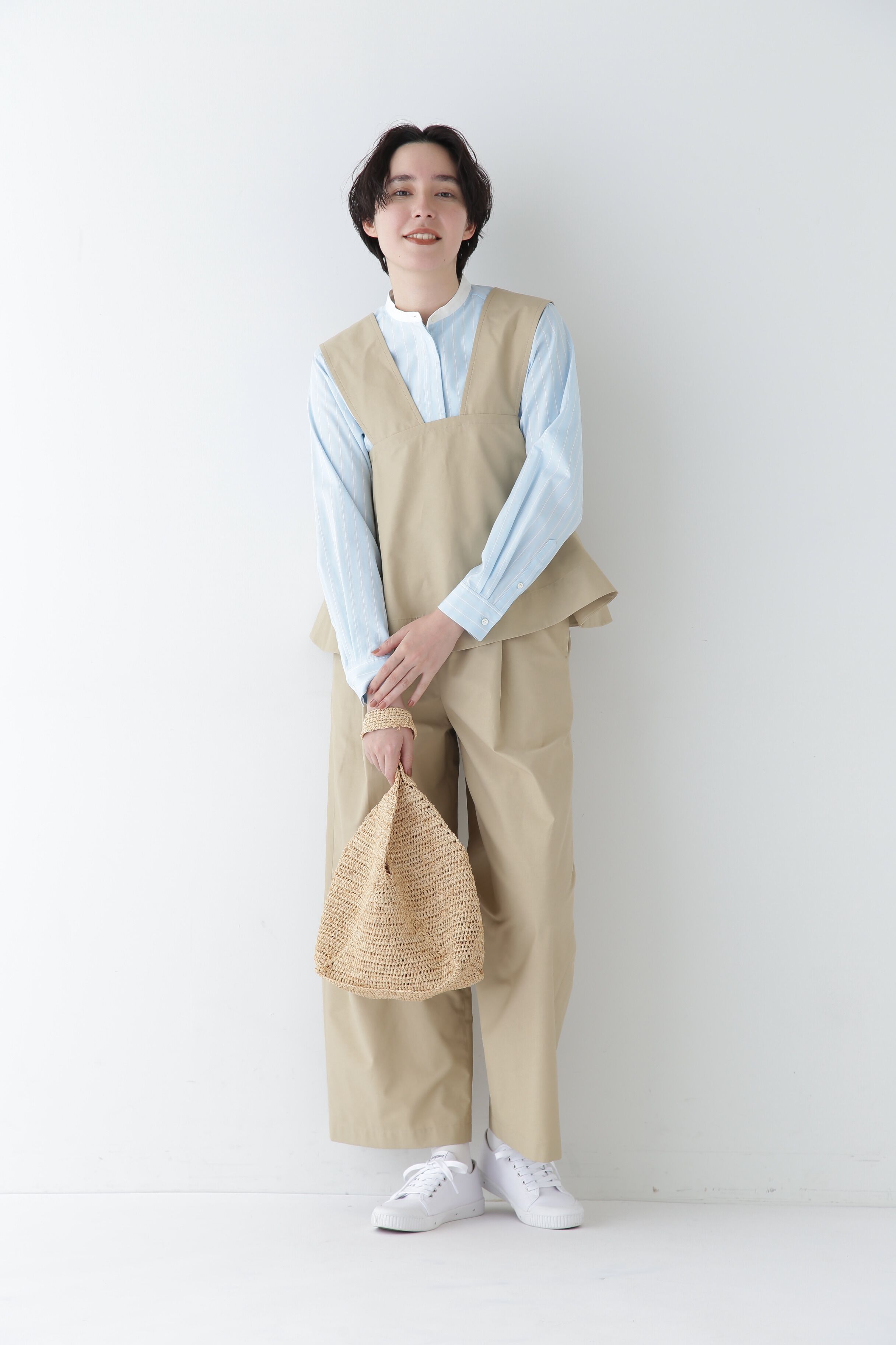  「◆コットンドビーストライプクレリックシャツ」|シャツ・ブラウス|