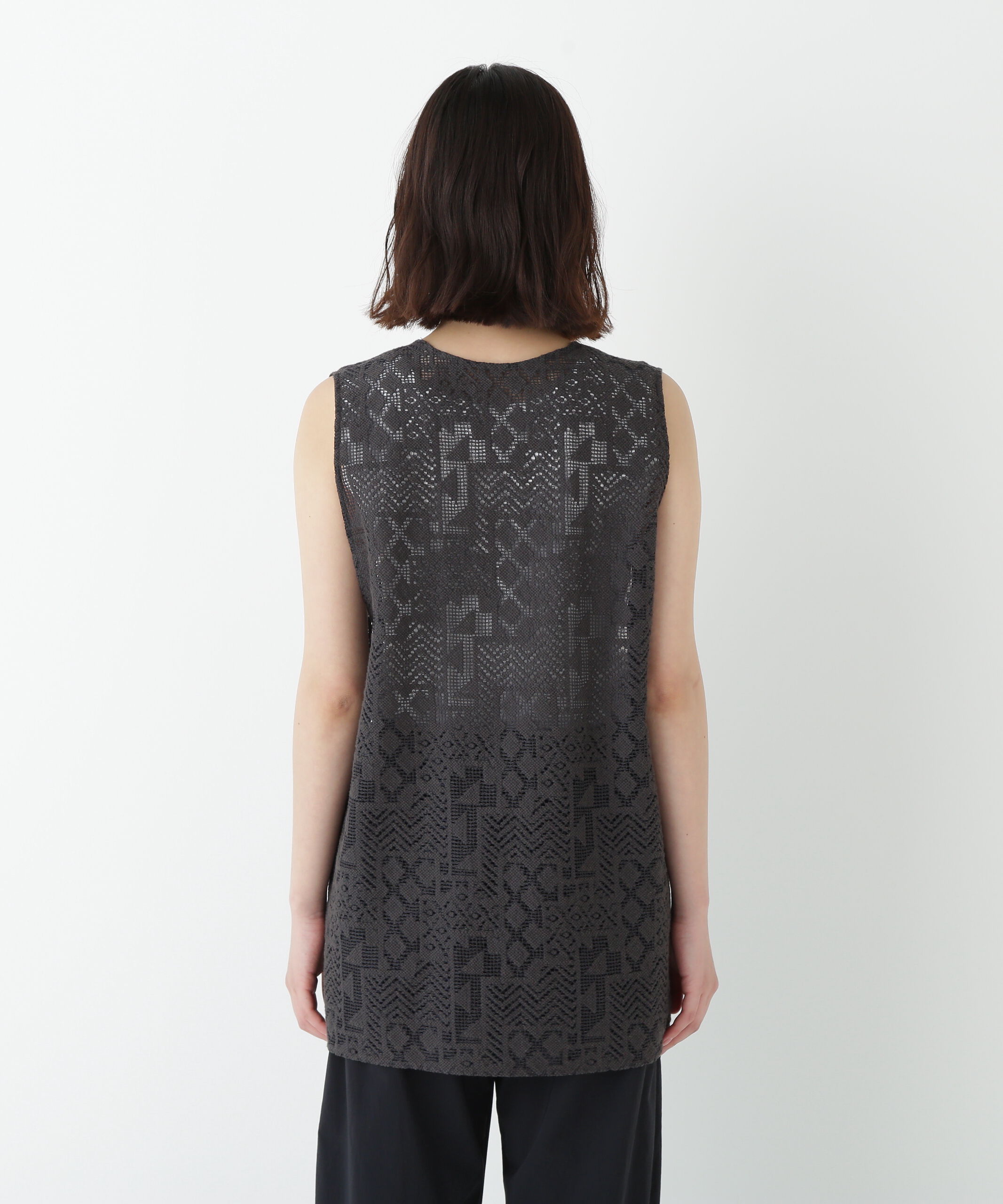  「◆ジオメトリックレースジレ」|シャツ・ブラウス|