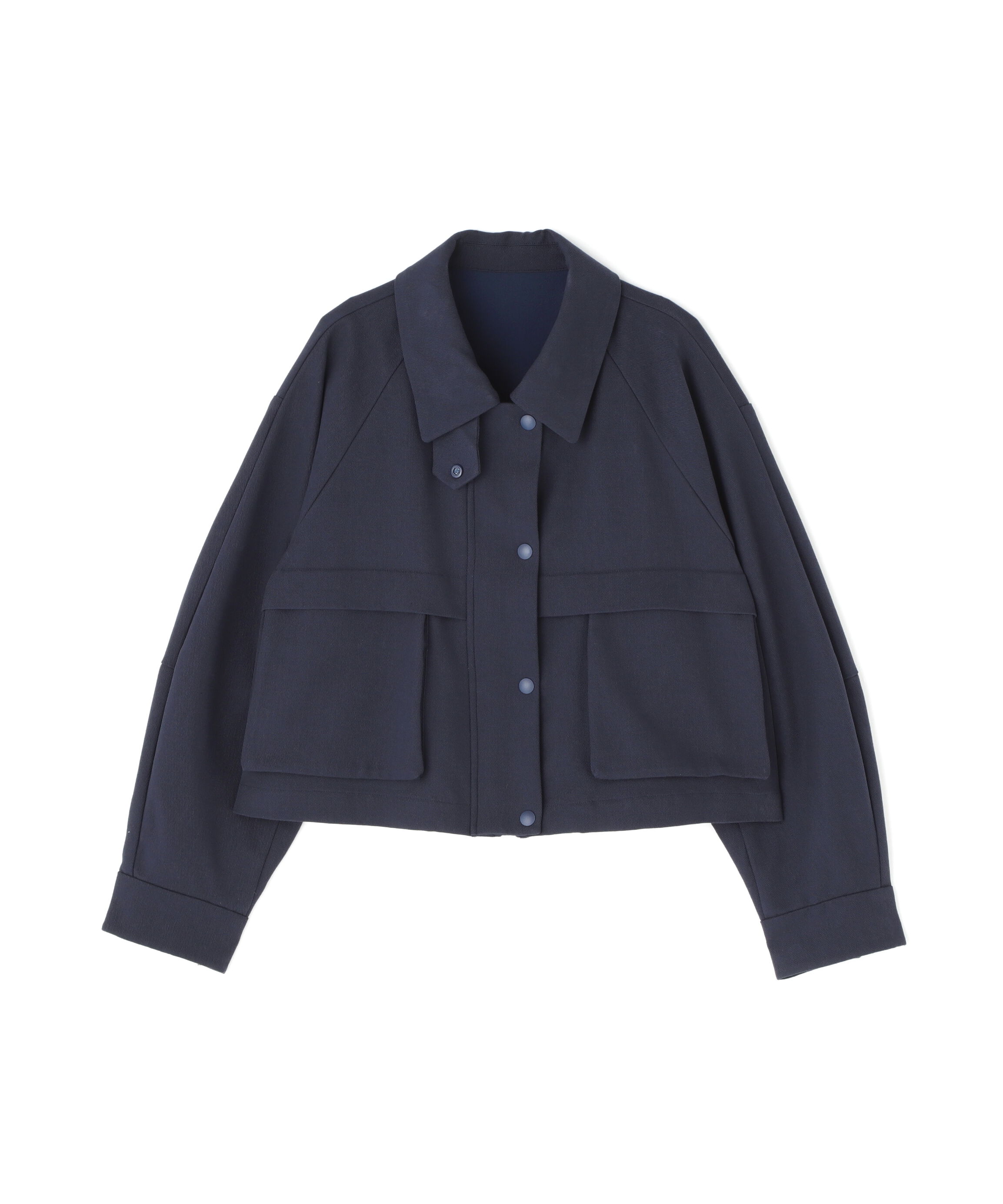  「ユーティリティーステンカラーショートブルゾン」|ブルゾン・スタジャン|ネイビー