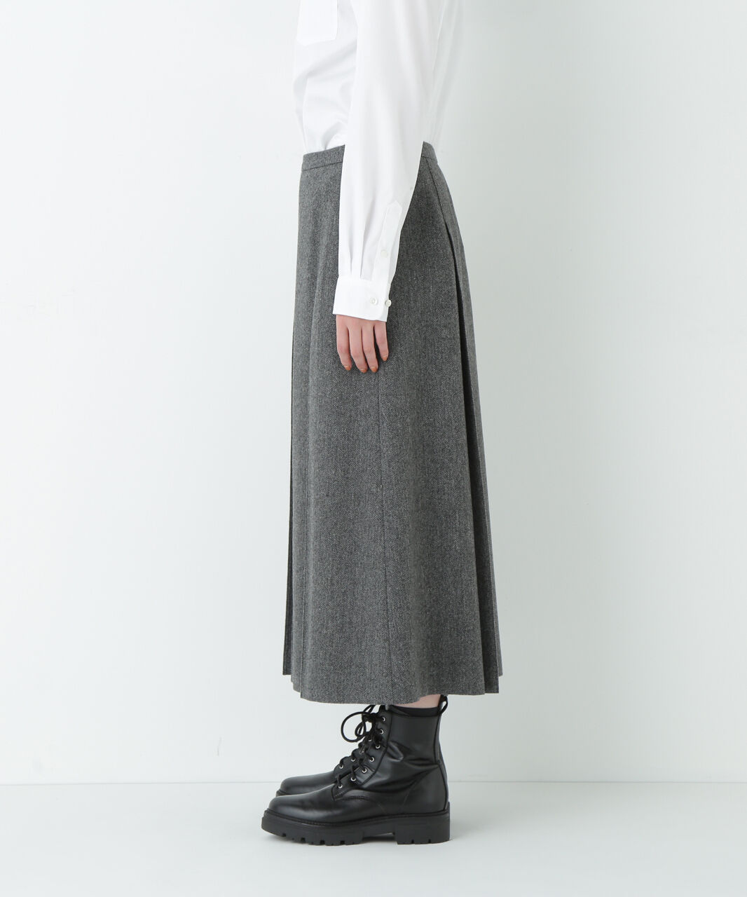  「ヘリンボーンツィードタックスカート」|スカート|