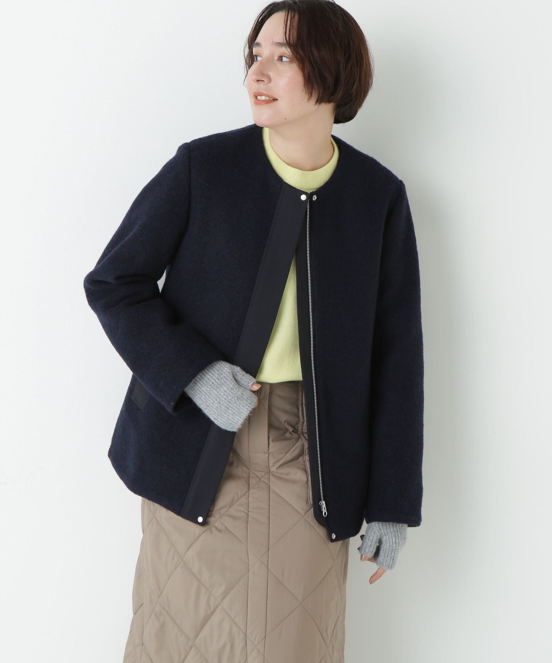  「◆スライバージップジャケット」|その他|ネイビー