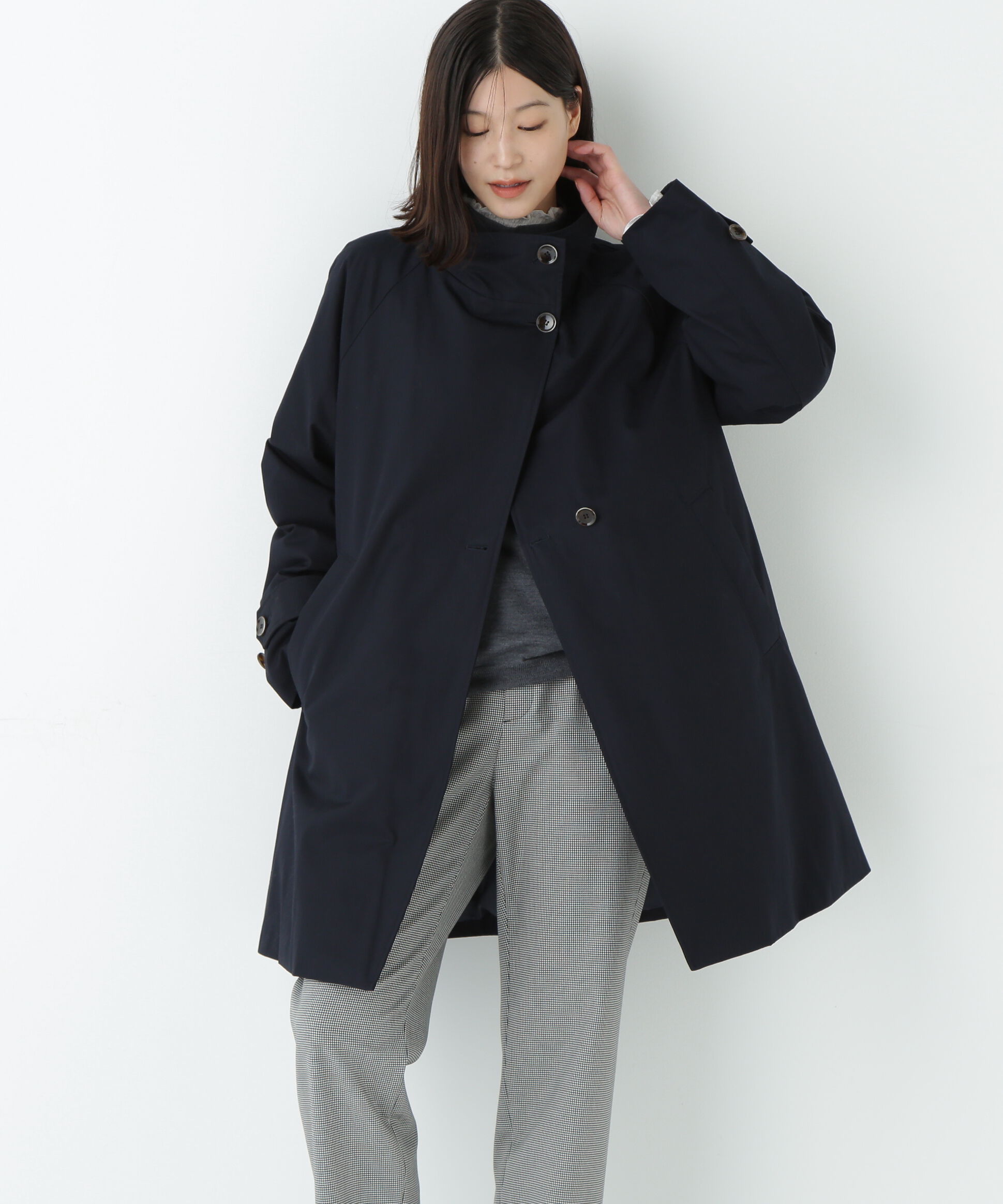  「≪防寒≫コットンギャバ２ｗａｙスタンドダウン」|その他|ネイビー