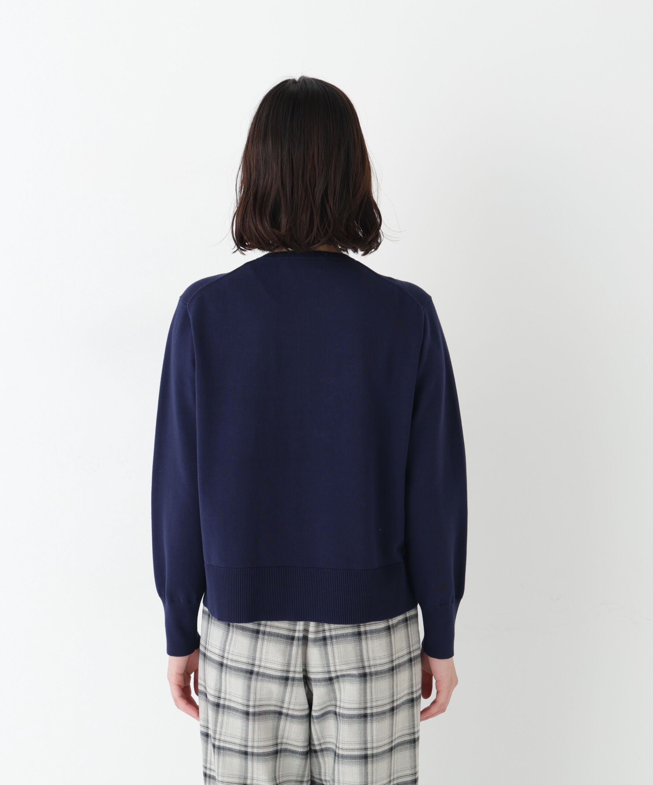  「◆オーガニックコットン混プレーティング前立フリルプルオーバー」|ニット・セーター|