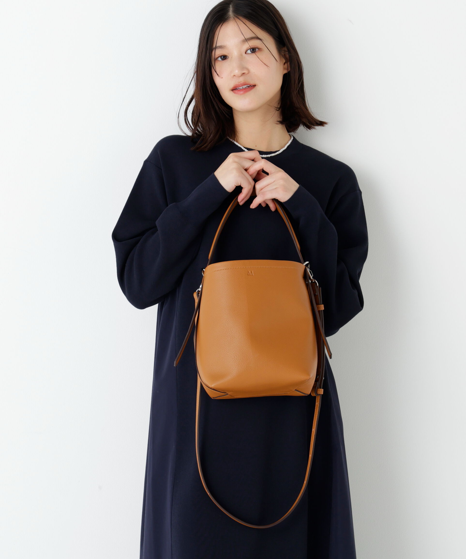  「◆＆ＭｙｕＱ　ショルダートートバッグ」|その他|キャメル1