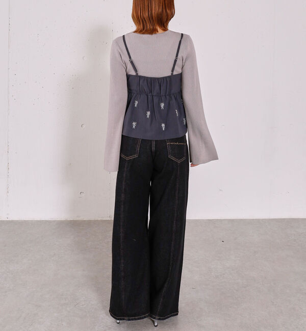 archives「ビーズ刺繍ペプラムビスチェ&times;リブニットプルオーバーＳＥＴ」|カーディガン|